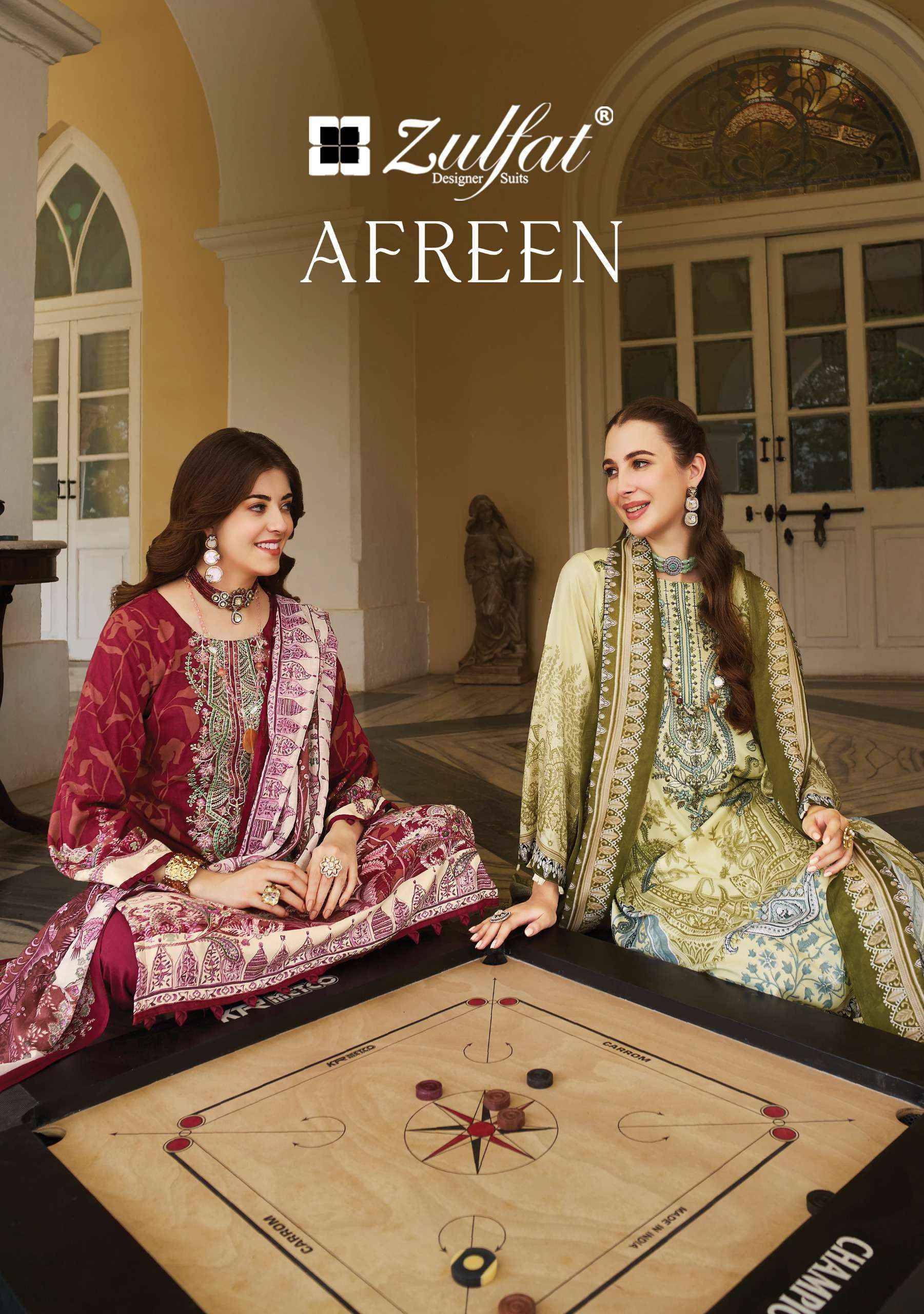 Zulfat Designer Afreen Jam Cotton Dress Material 8 pcs Catalog