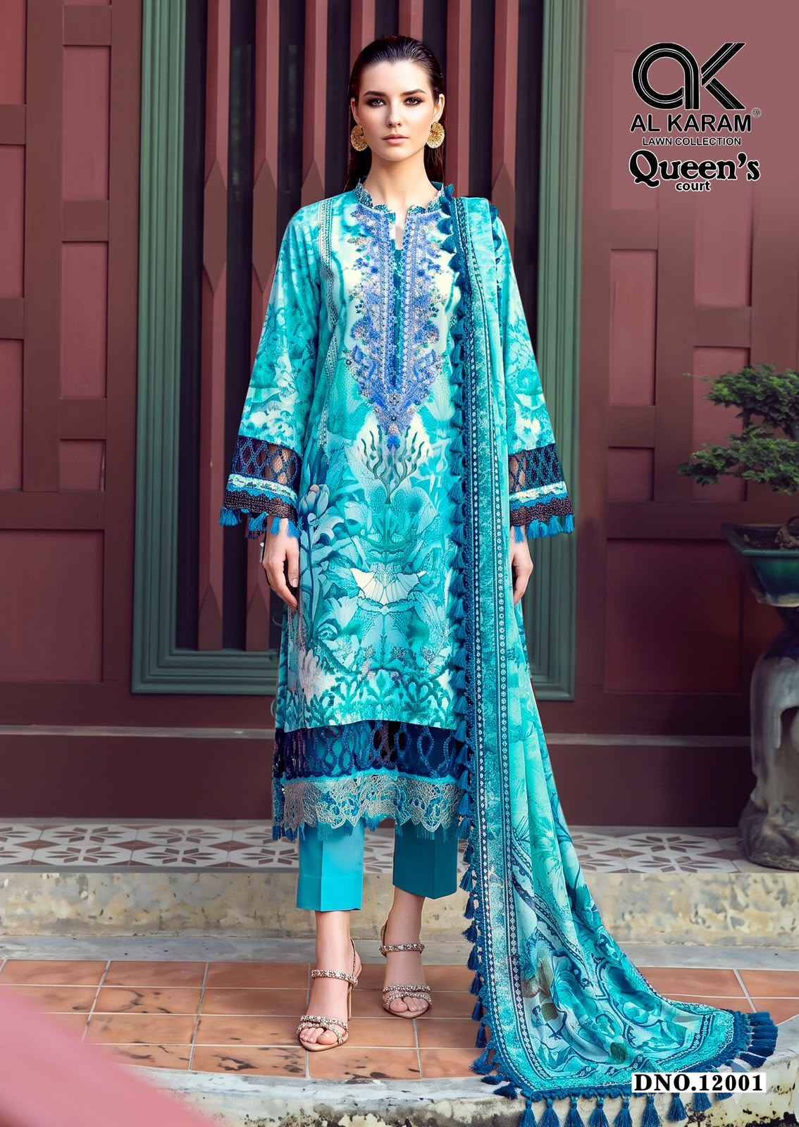 Al Karam Queens Court Vol 12 Cambric Cotton Dress Material 6 pcs Catalog