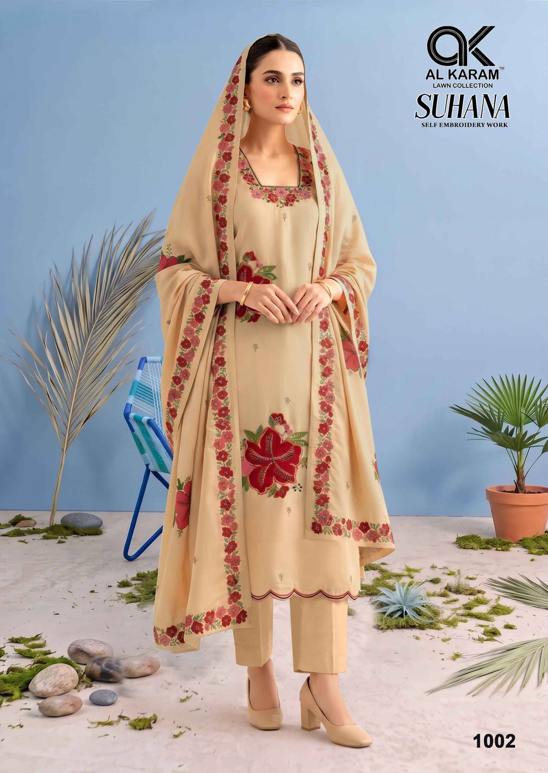 Al Karam Suhana Rayon Dress Material 4 pcs Catalogue | Surat Wholesale Market.com