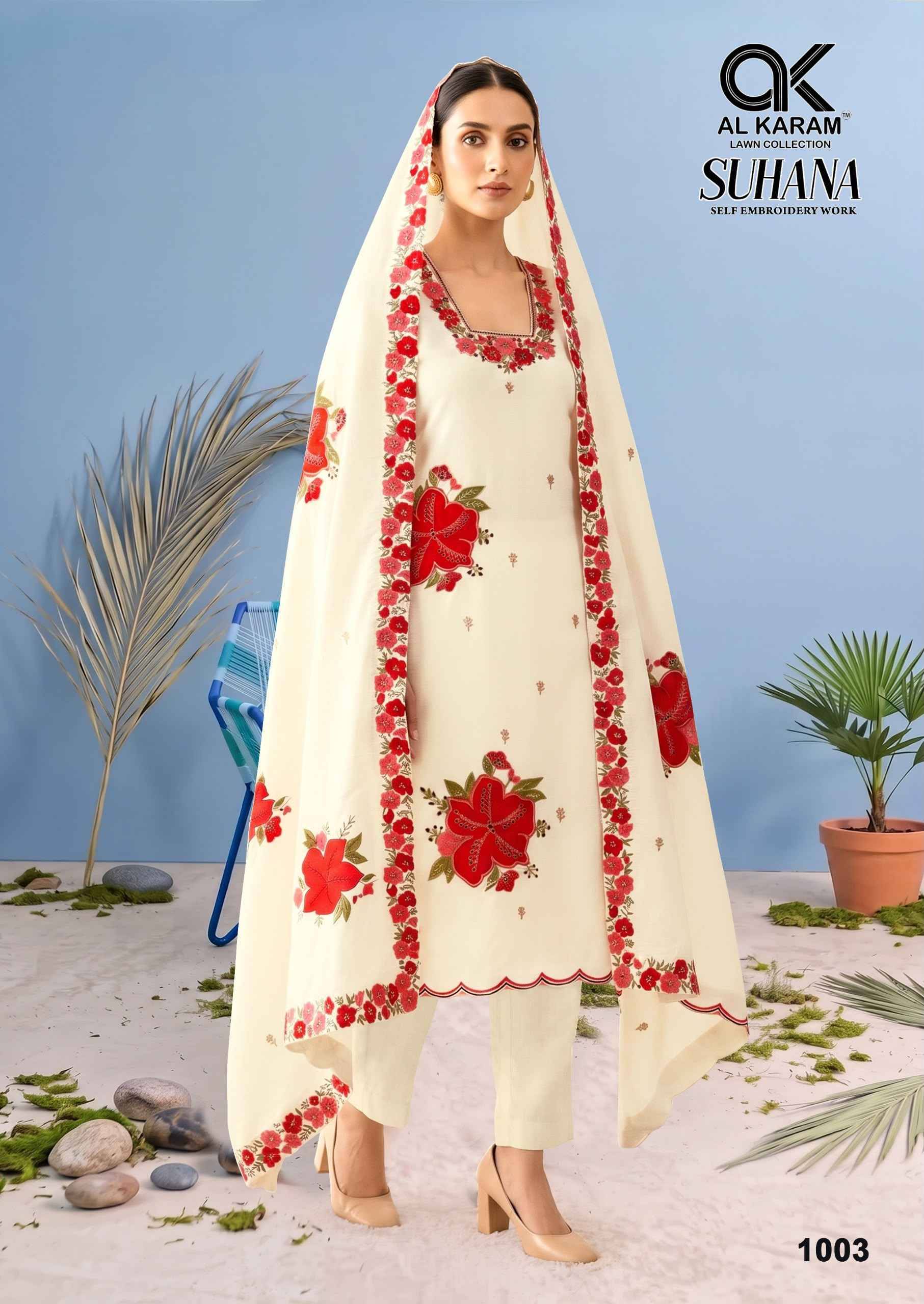 Al Karam Suhana Rayon Dress Material 4 pcs Catalogue | Surat Wholesale Market.com