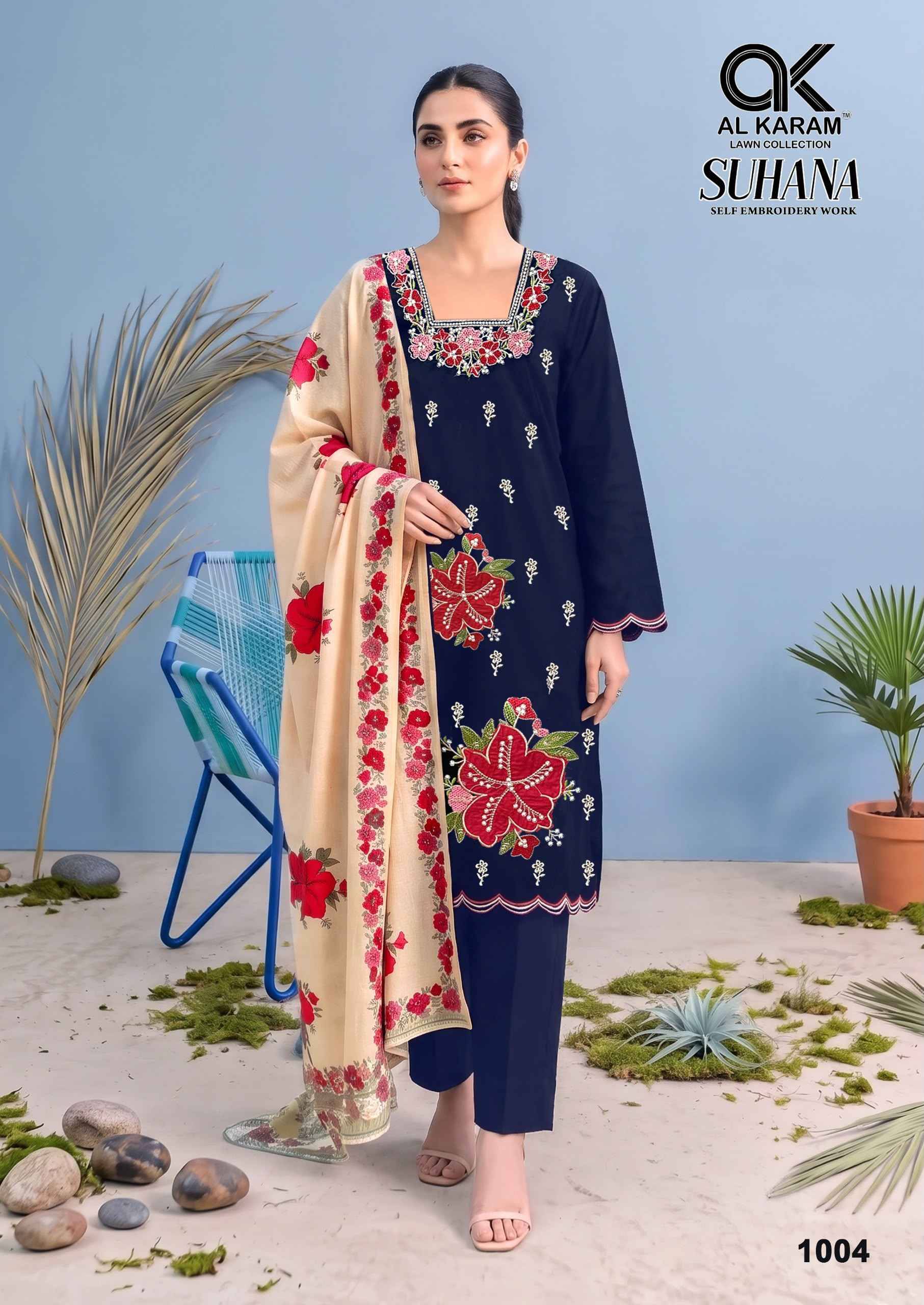 Al Karam Suhana Rayon Dress Material 4 pcs Catalogue | Surat Wholesale Market.com