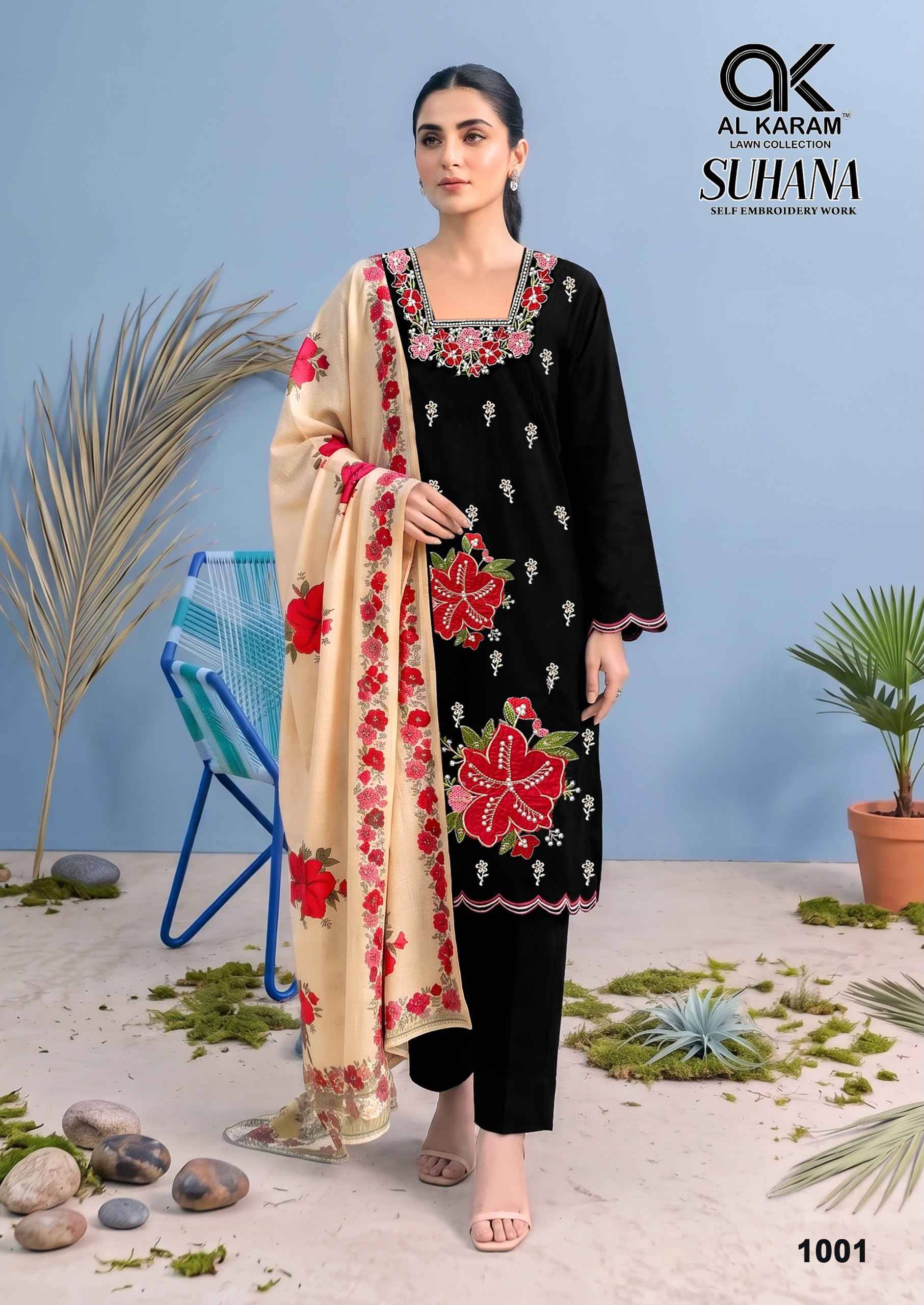 Al Karam Suhana Rayon Dress Material 4 pcs Catalogue | Surat Wholesale Market.com