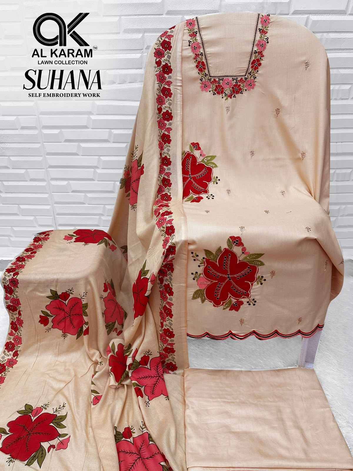 Al Karam Suhana Rayon Dress Material 4 pcs Catalogue | Surat Wholesale Market.com
