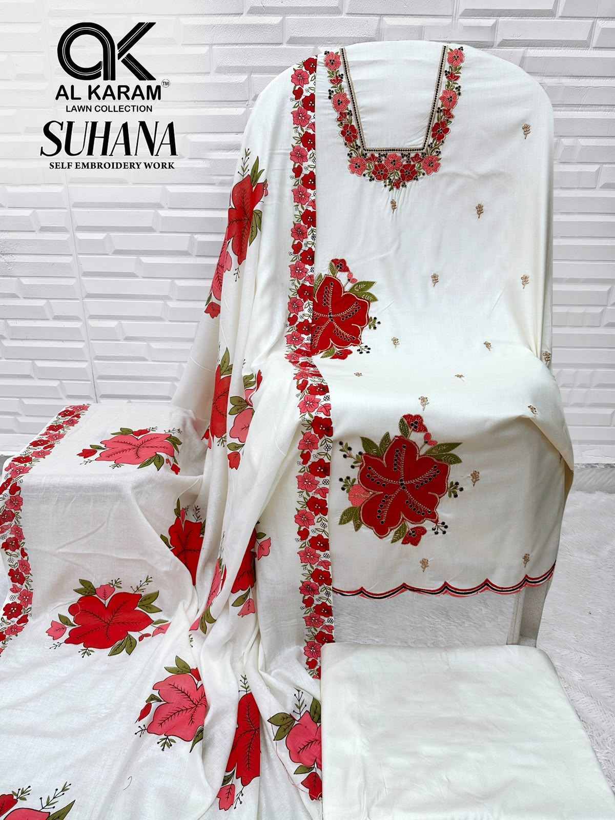 Al Karam Suhana Rayon Dress Material 4 pcs Catalogue | Surat Wholesale Market.com