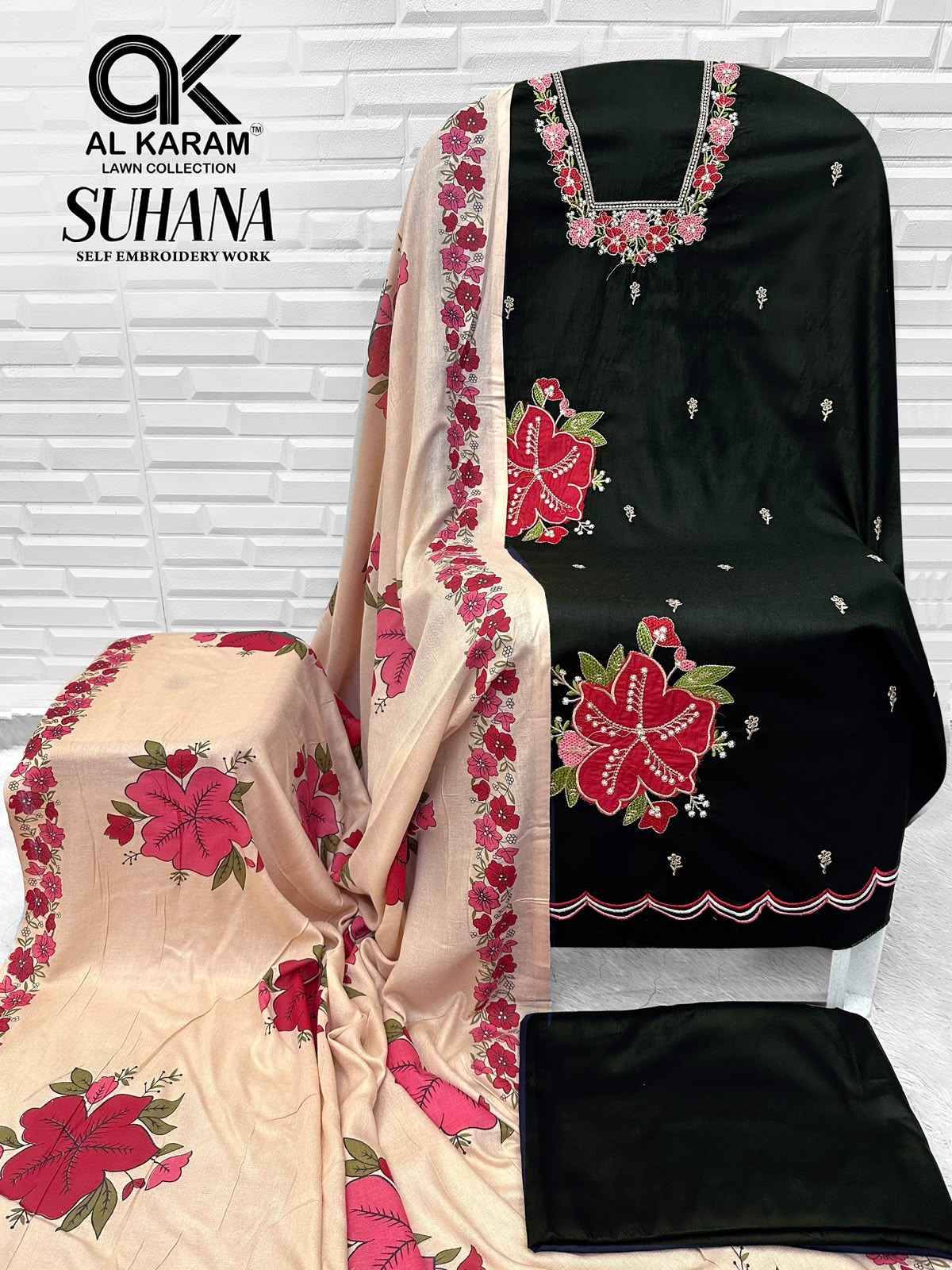 Al Karam Suhana Rayon Dress Material 4 pcs Catalogue | Surat Wholesale Market.com