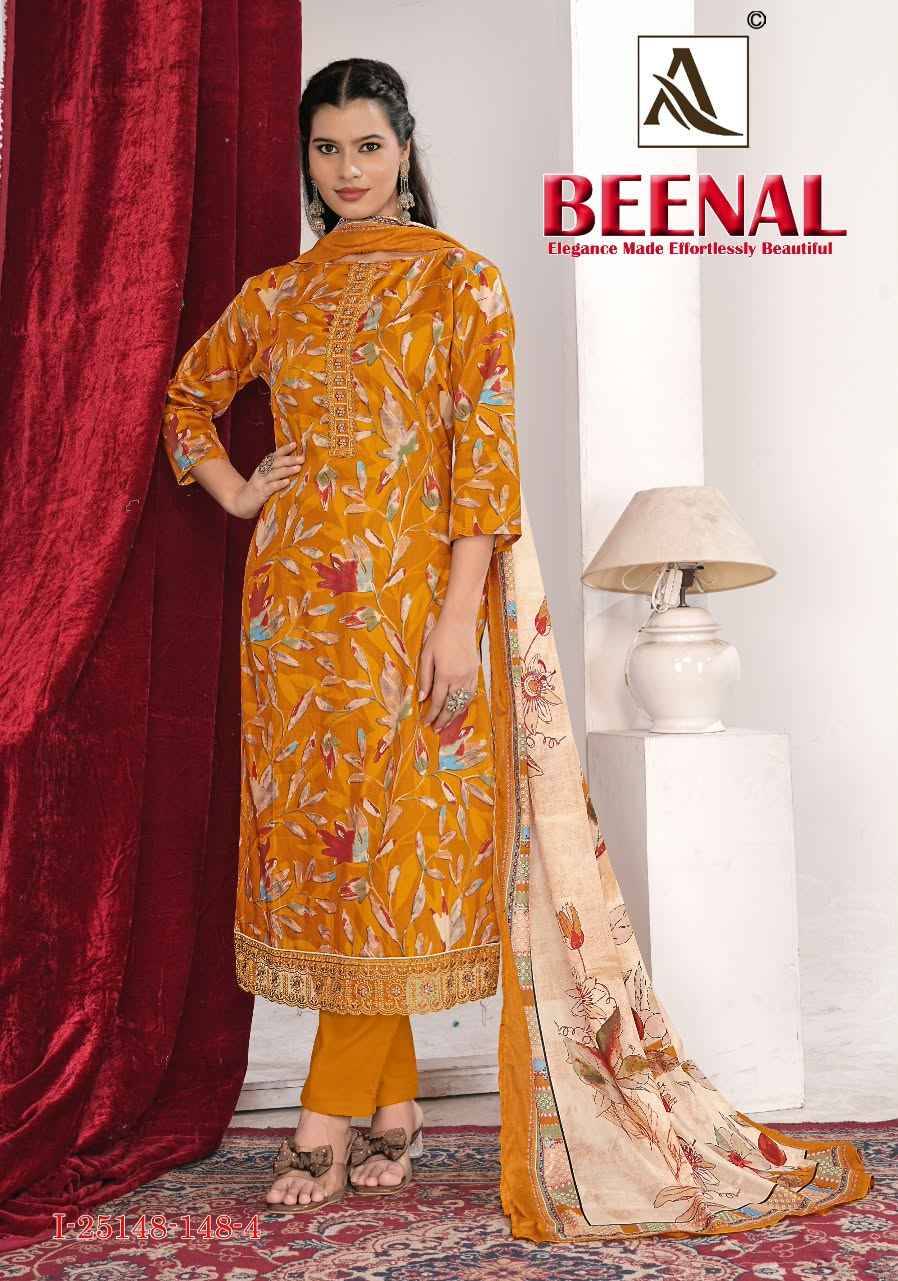 Alok Beenal Zam Salwar Kameez _ Surat Wholesale Market 4 Pcs Catalog 