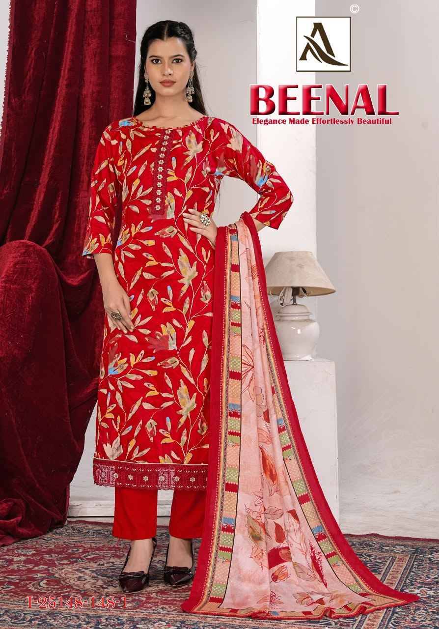 Alok Beenal Zam Salwar Kameez _ Surat Wholesale Market 4 Pcs Catalog 