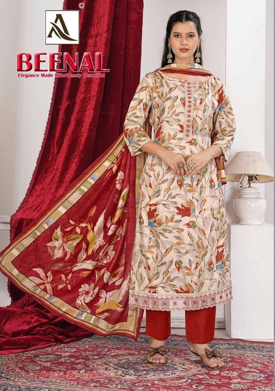 Alok Beenal Zam Salwar Kameez _ Surat Wholesale Market 4 Pcs Catalog 