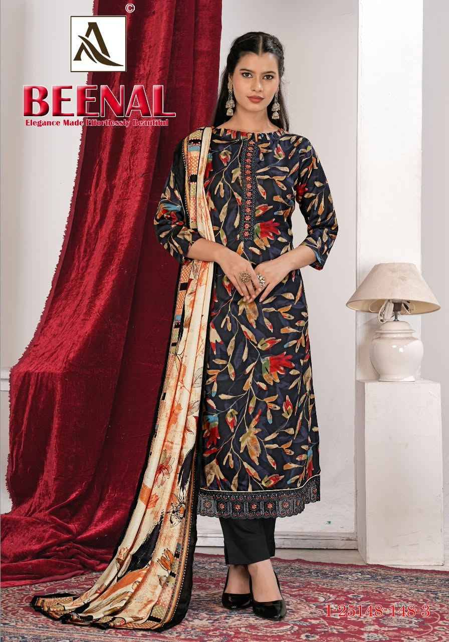 Alok Beenal Zam Salwar Kameez _ Surat Wholesale Market 4 Pcs Catalog 