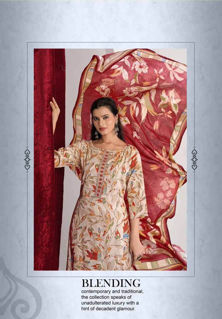 Alok Beenal Zam Salwar Kameez _ Surat Wholesale Market 4 Pcs Catalog 