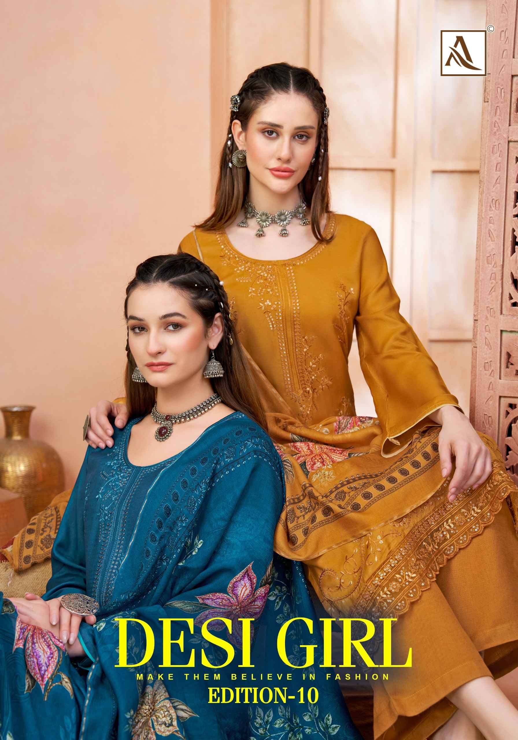 Alok Desi Girl Edition 10 Viscose Maslin Dress Material 6 pcs Catalog | Wholesale Textiles Direct from Surat