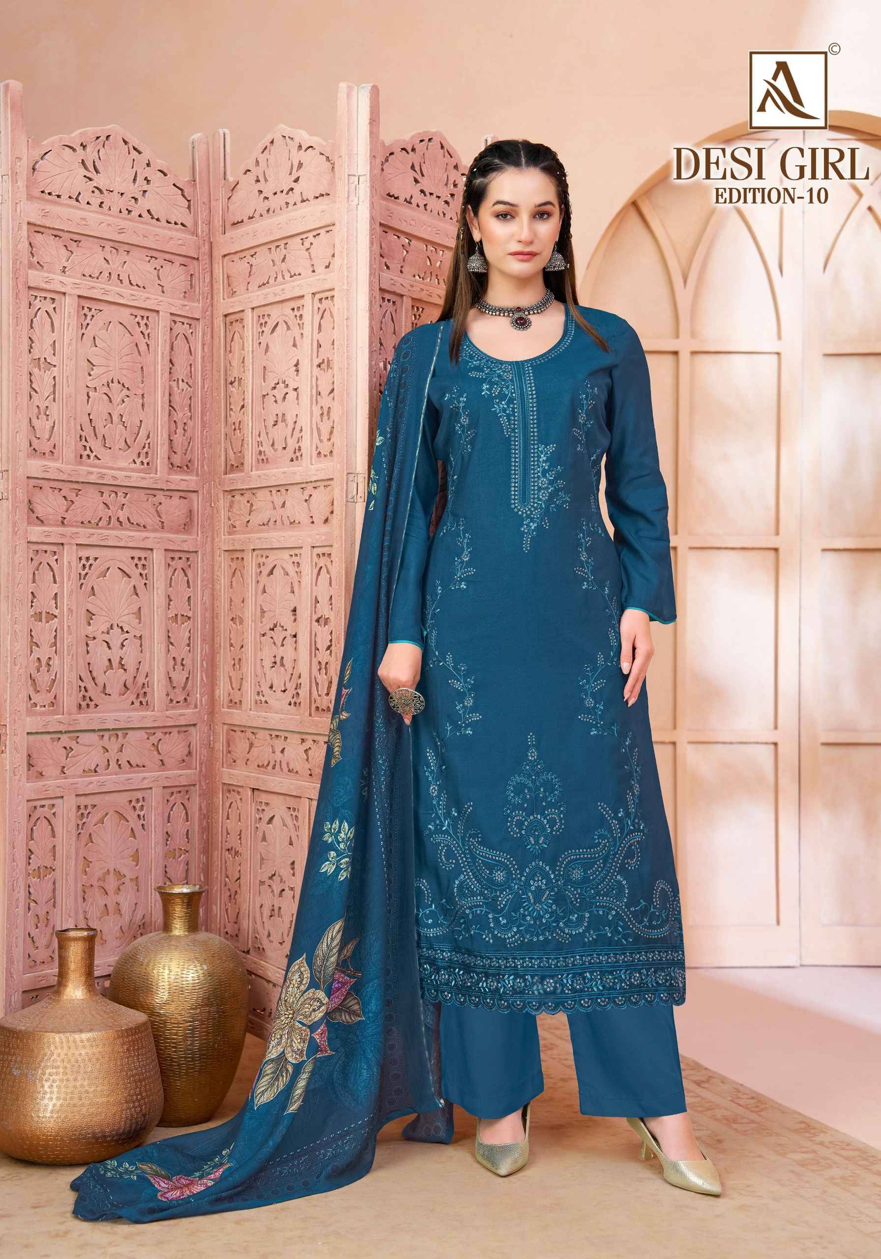 Alok Desi Girl Edition 10 Viscose Maslin Dress Material 6 pcs Catalog | Wholesale Textiles Direct from Surat