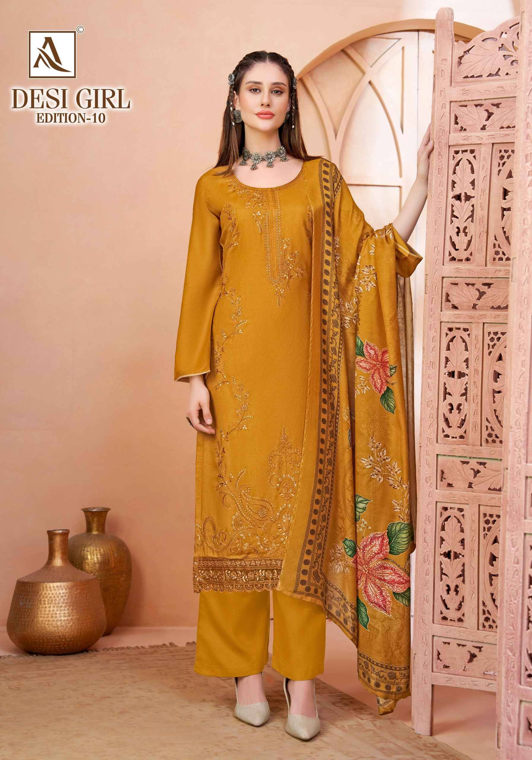 Alok Desi Girl Edition 10 Viscose Maslin Dress Material 6 pcs Catalog | Wholesale Textiles Direct from Surat