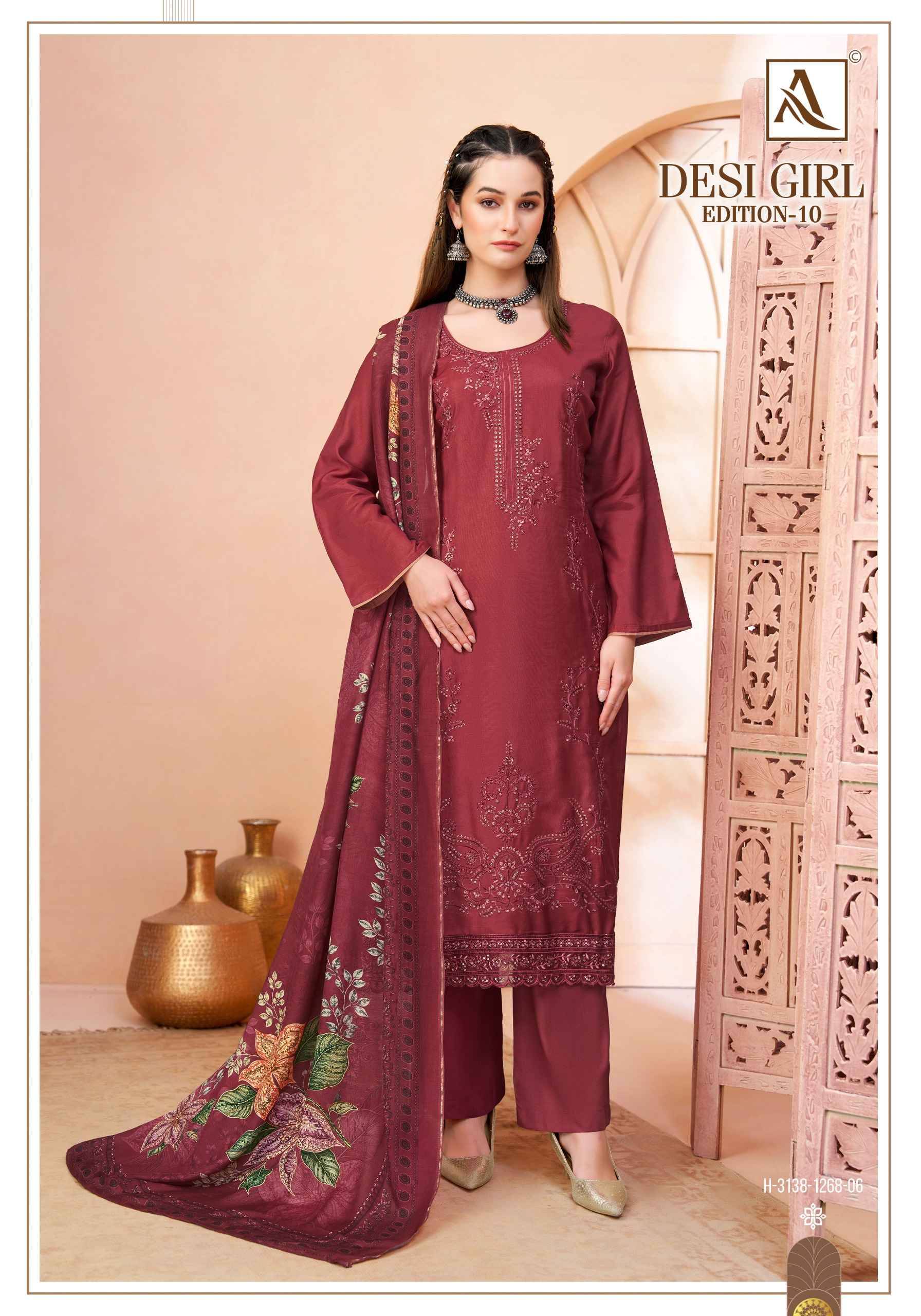 Alok Desi Girl Edition 10 Viscose Maslin Dress Material 6 pcs Catalog | Wholesale Textiles Direct from Surat