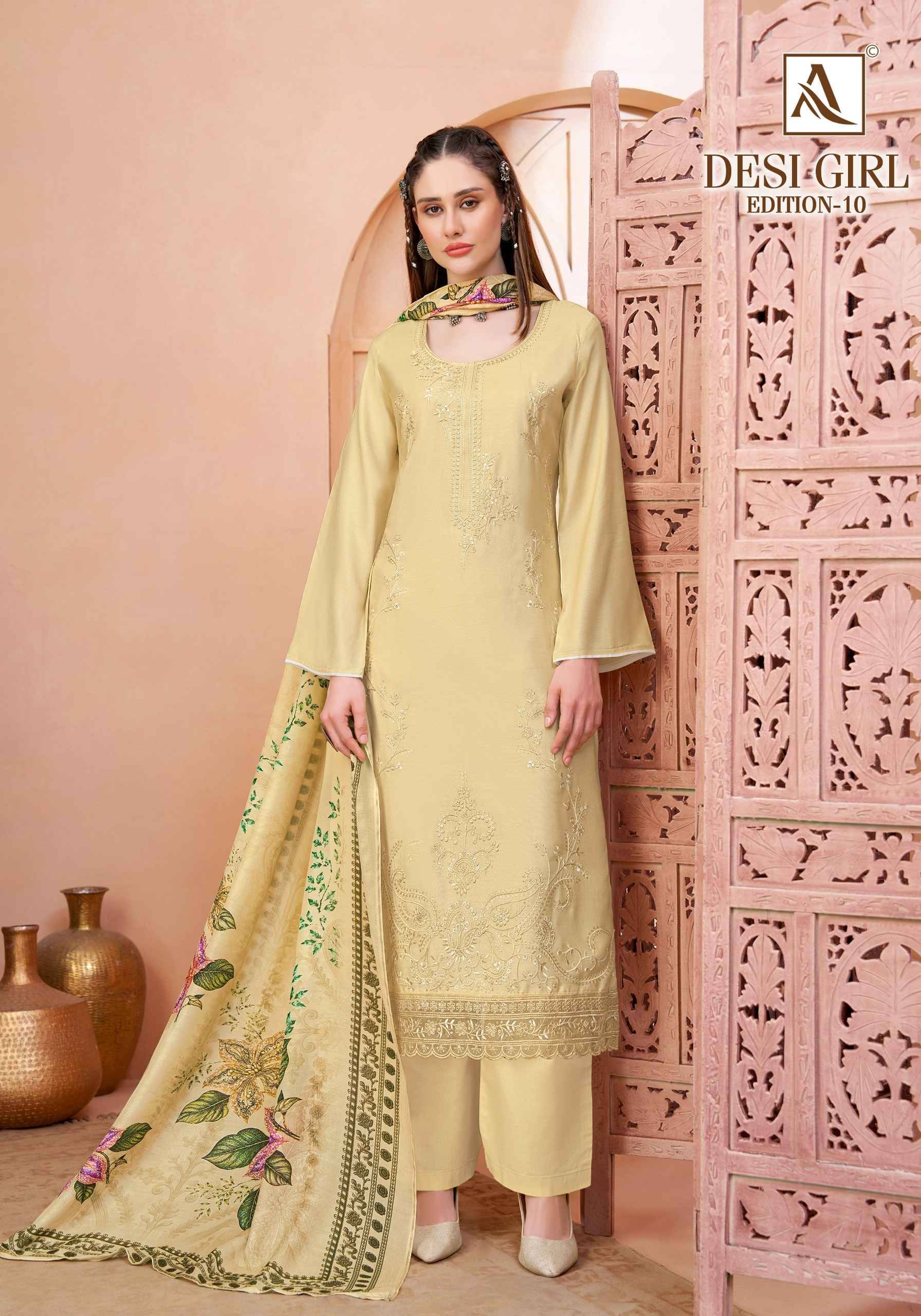Alok Desi Girl Edition 10 Viscose Maslin Dress Material 6 pcs Catalog | Wholesale Textiles Direct from Surat