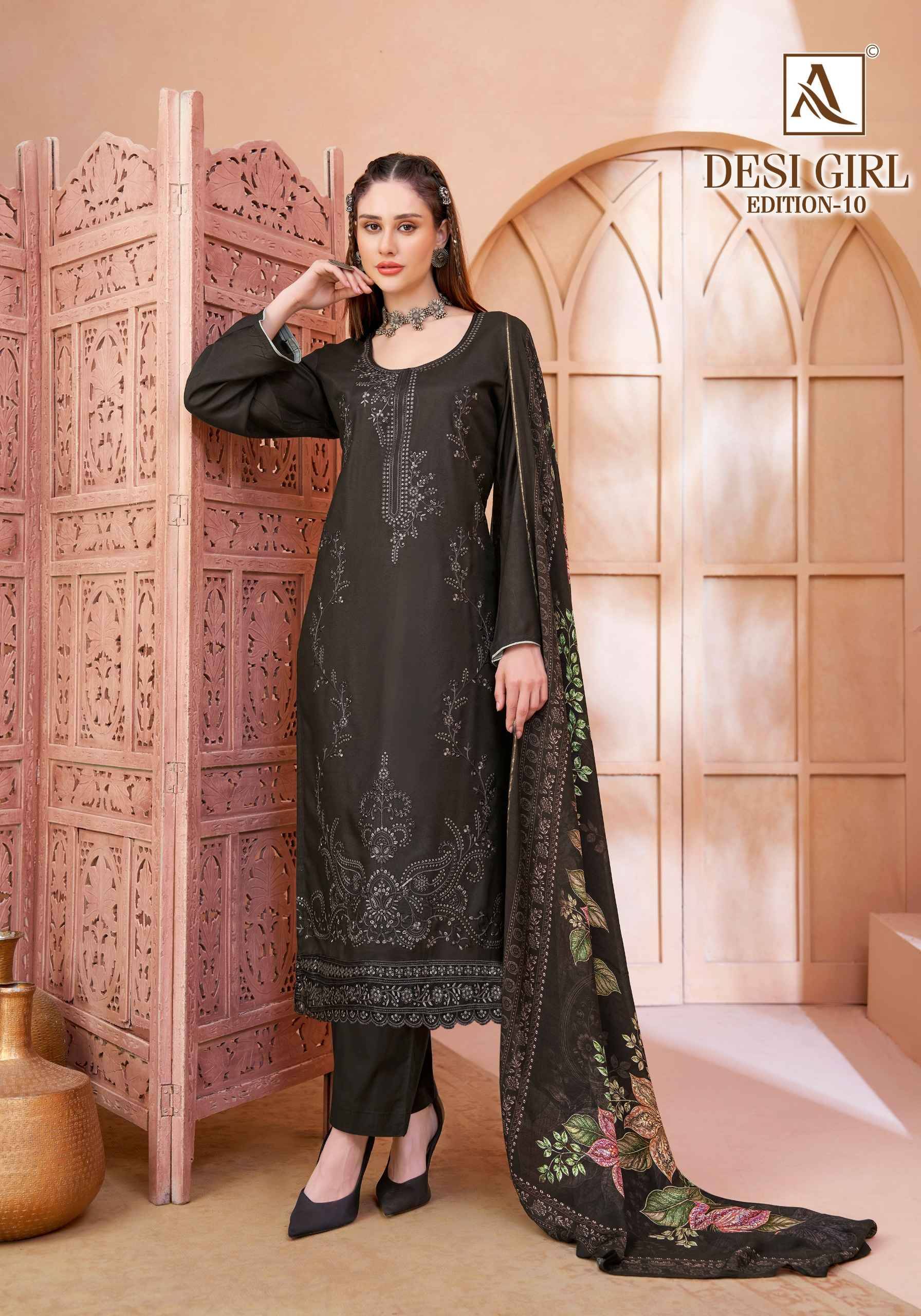 Alok Desi Girl Edition 10 Viscose Maslin Dress Material 6 pcs Catalog | Wholesale Textiles Direct from Surat