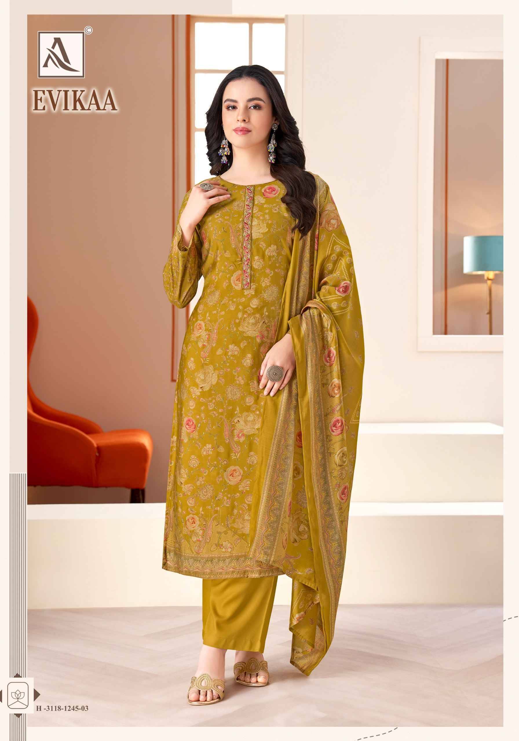Alok Evikaa Viscose Mudaal Dress Material 5 pcs Catalog | Surat Wholesale Market.com
