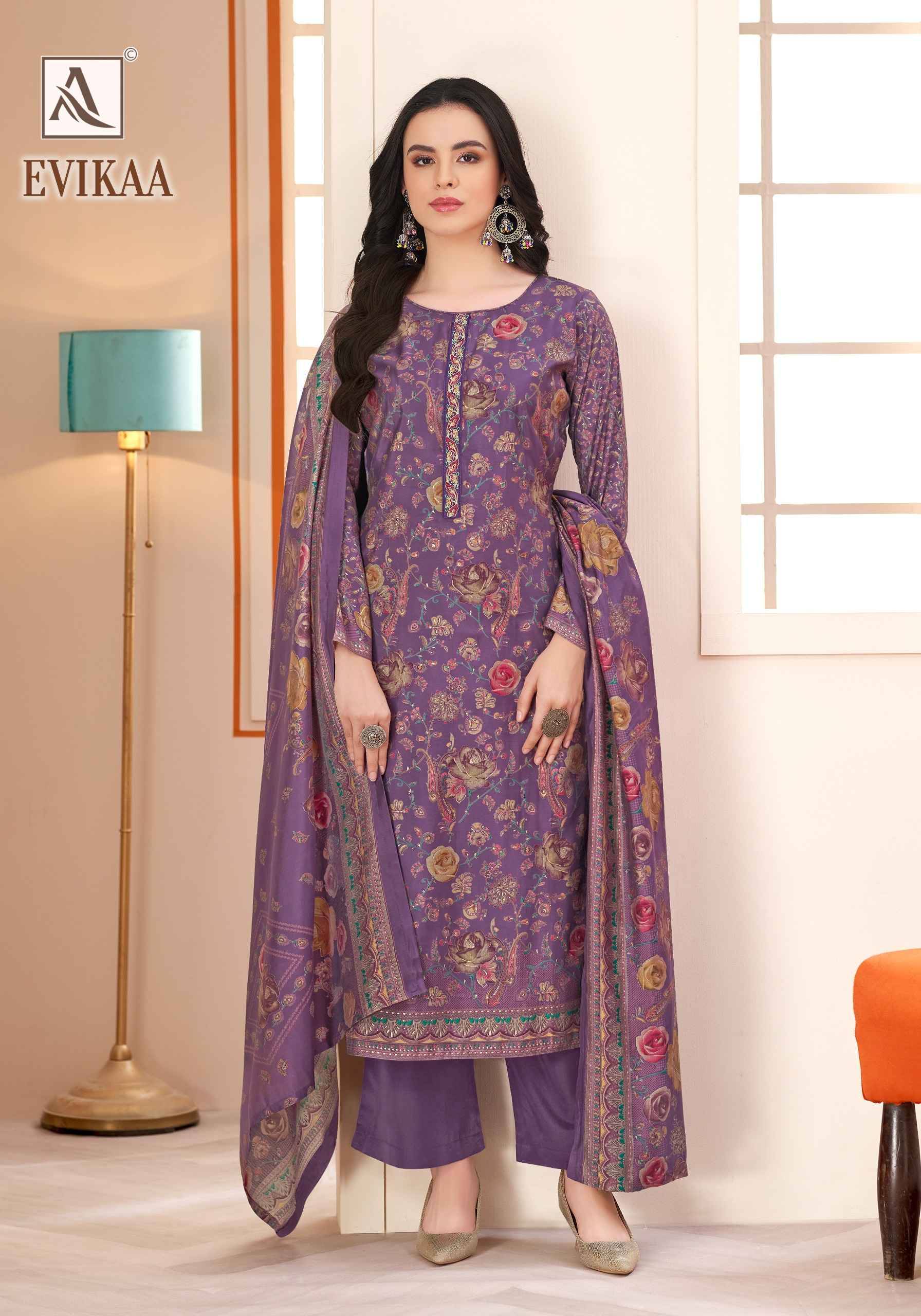 Alok Evikaa Viscose Mudaal Dress Material 5 pcs Catalog | Surat Wholesale Market.com