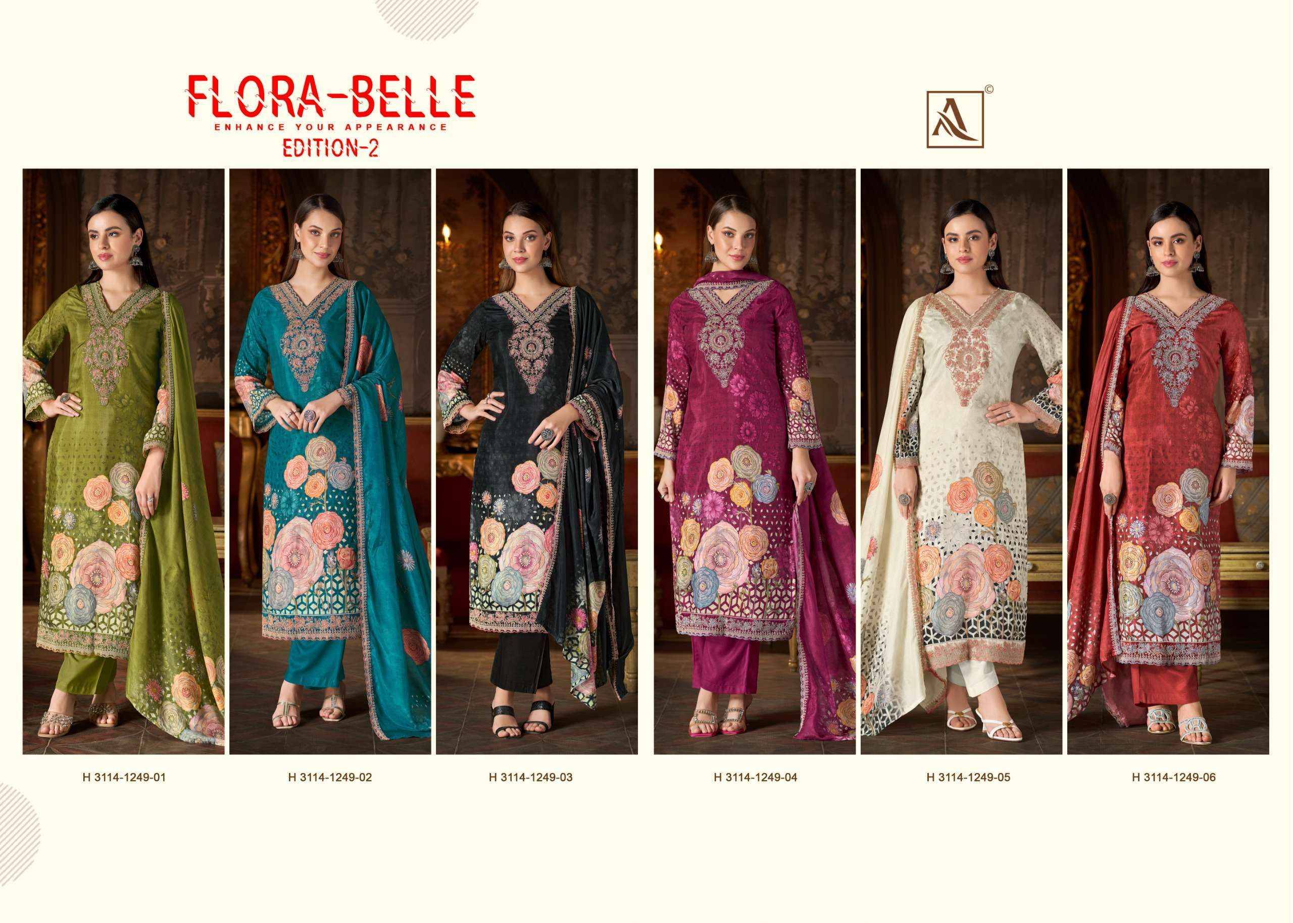 Alok Flora Belle Edition 2 Maslin Dress Material 6 pcs Catalog  - Wholesale Market Surat