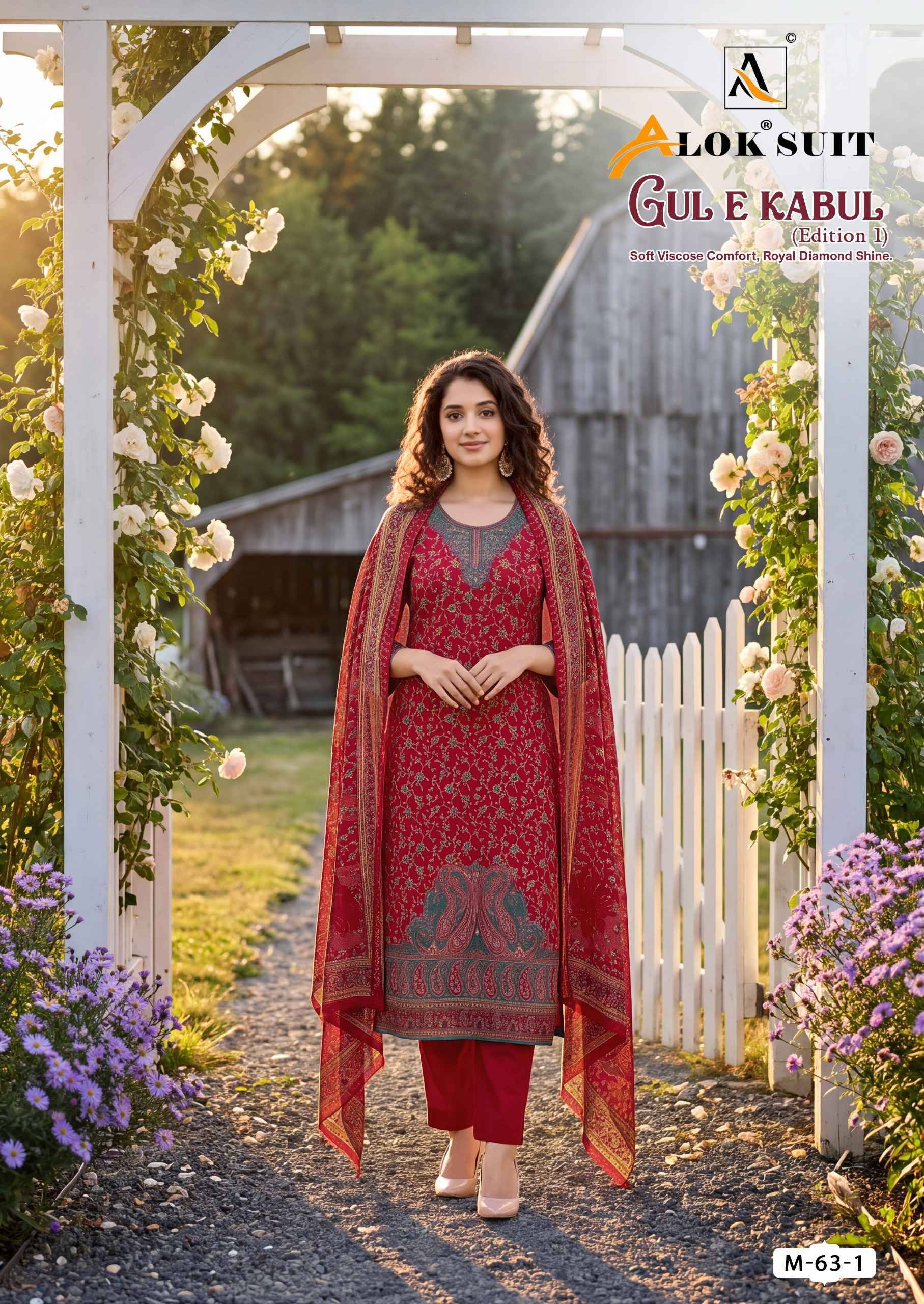 Alok Gul E Kabul Edition 1 Viscose Dress Material 6 pcs Catalog | Surat Wholesale Market