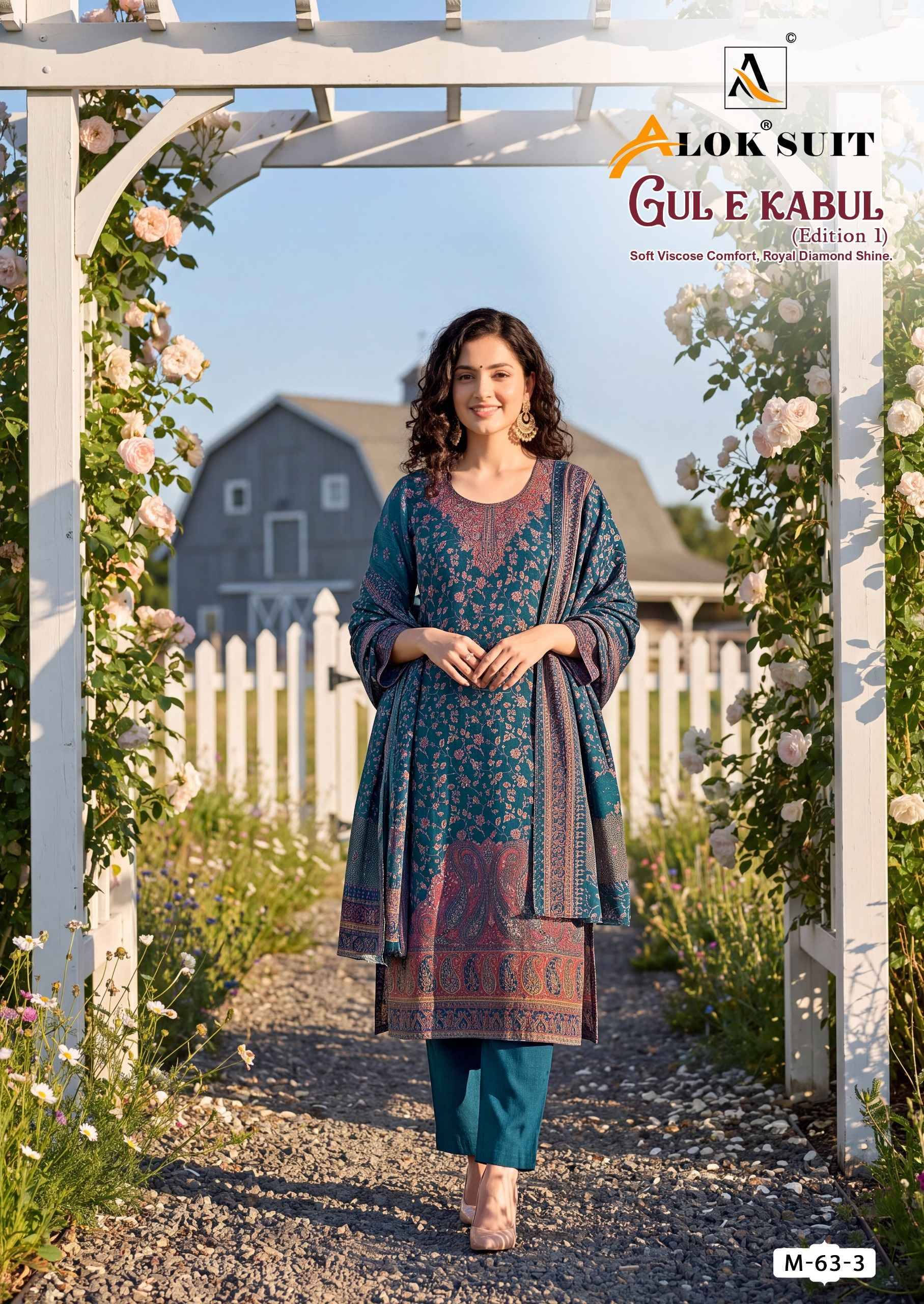Alok Gul E Kabul Edition 1 Viscose Dress Material 6 pcs Catalog | Surat Wholesale Market
