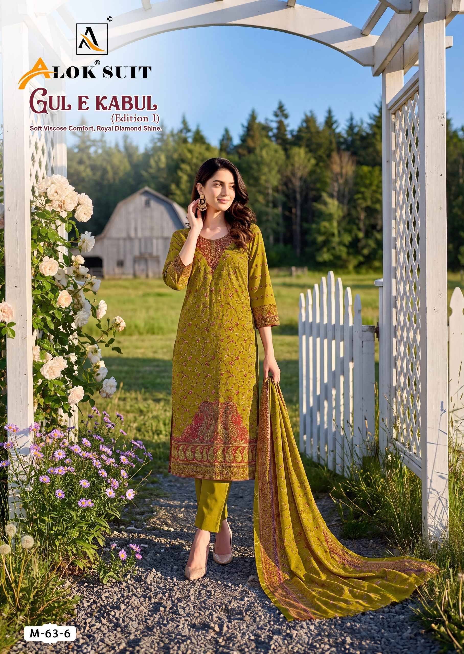 Alok Gul E Kabul Edition 1 Viscose Dress Material 6 pcs Catalog | Surat Wholesale Market