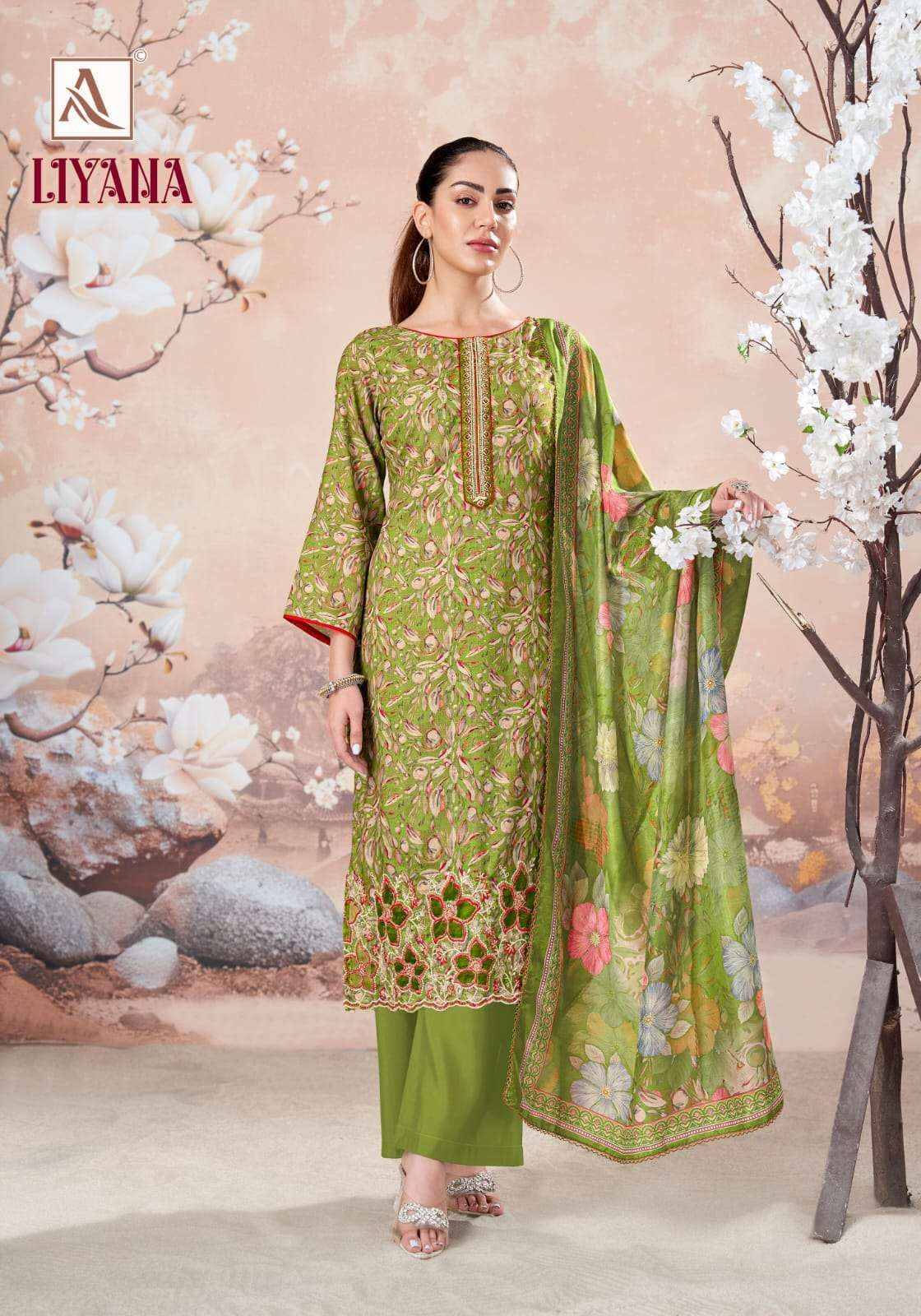 Alok Liyana Cambric Cotton Dress Material 4 pcs Catalog | Surat Wholesale Market.com