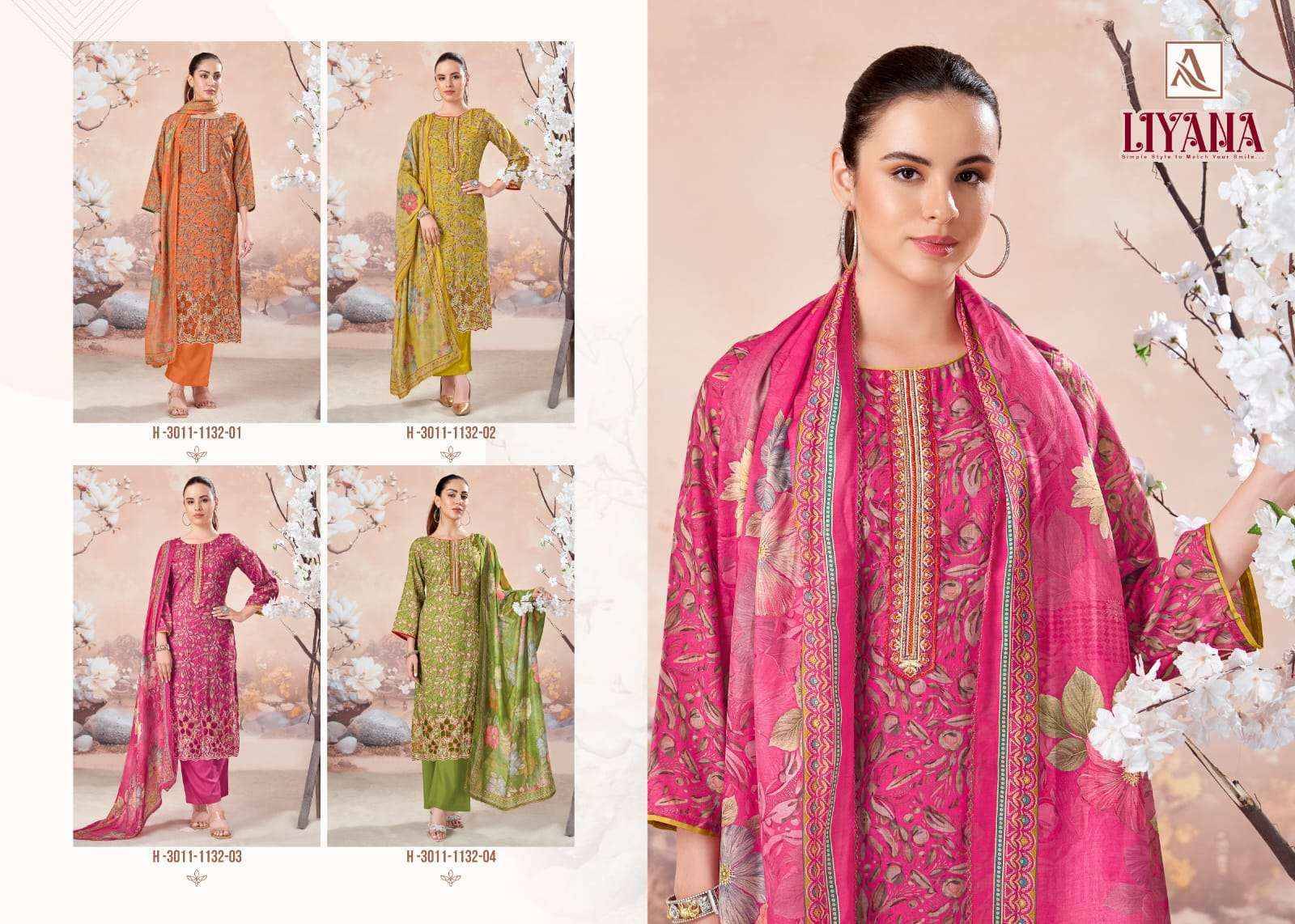 Alok Liyana Cambric Cotton Dress Material 4 pcs Catalog | Surat Wholesale Market.com