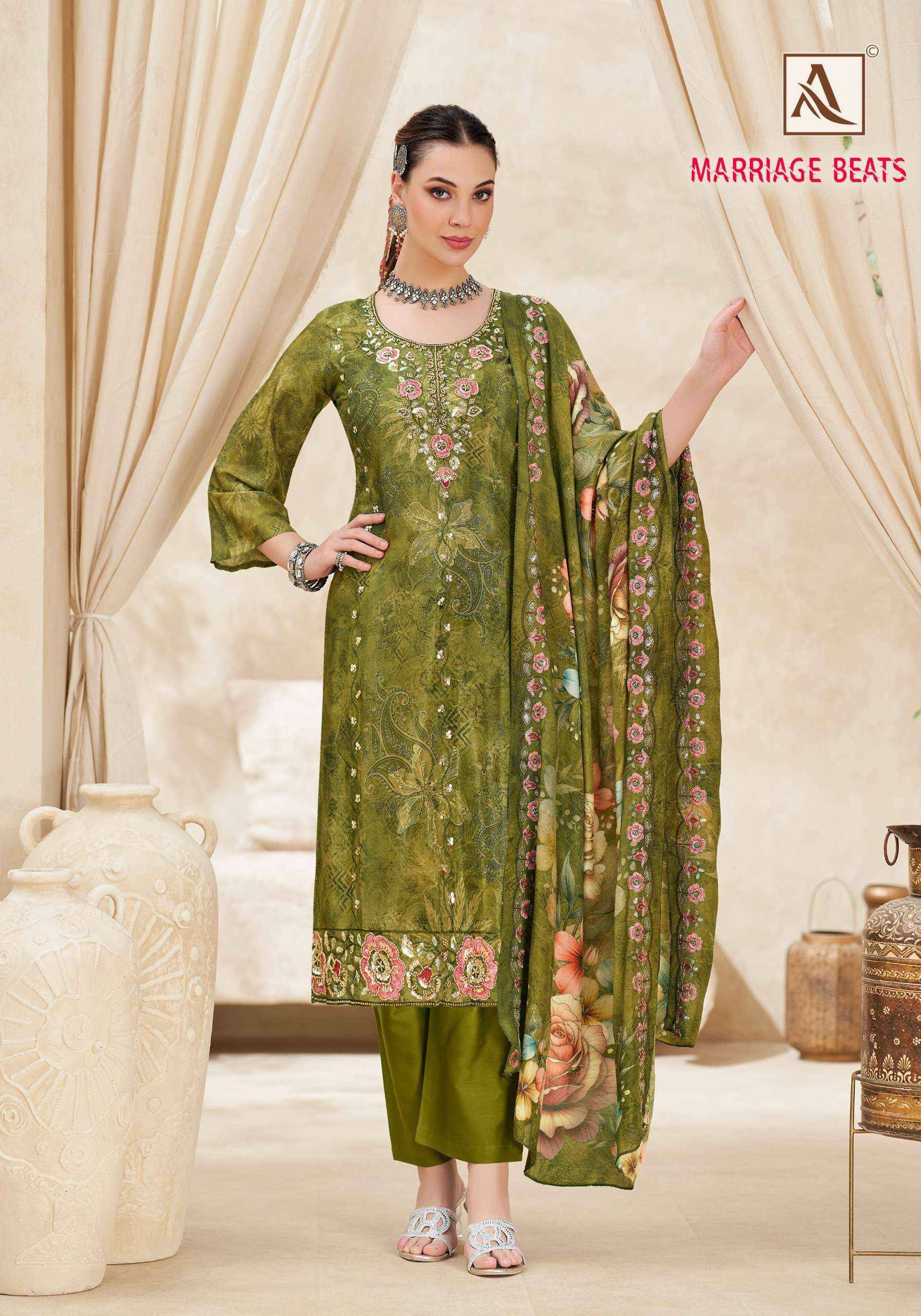 Alok Marriage Beats Viscose Dress Material 8 pcs Catalog | Wholesale Textiles Direct from Surat
