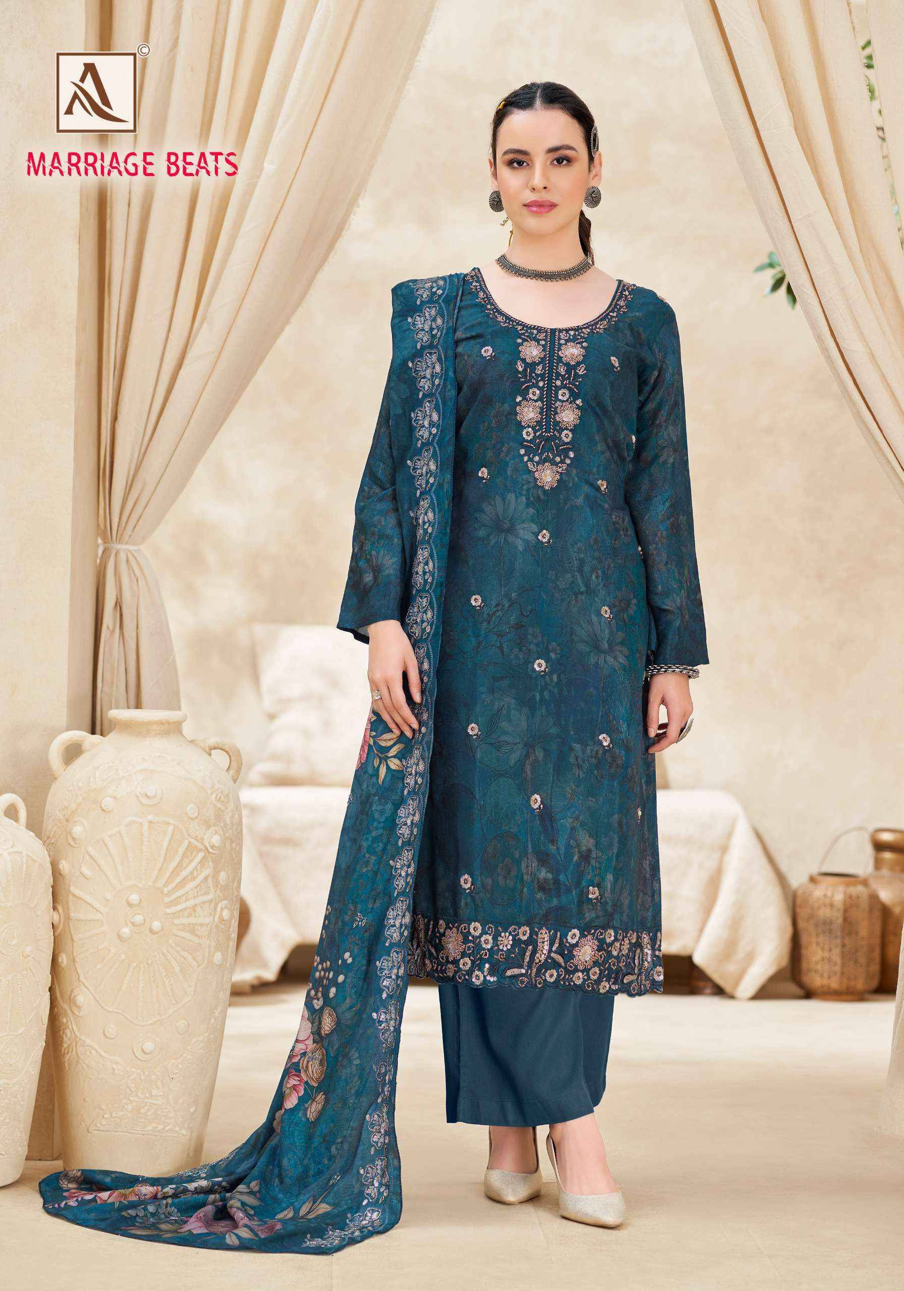 Alok Marriage Beats Viscose Dress Material 8 pcs Catalog | Wholesale Textiles Direct from Surat