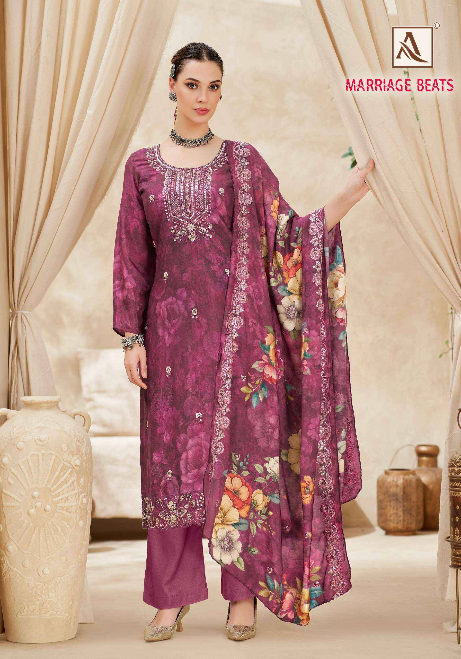 Alok Marriage Beats Viscose Dress Material 8 pcs Catalog | Wholesale Textiles Direct from Surat