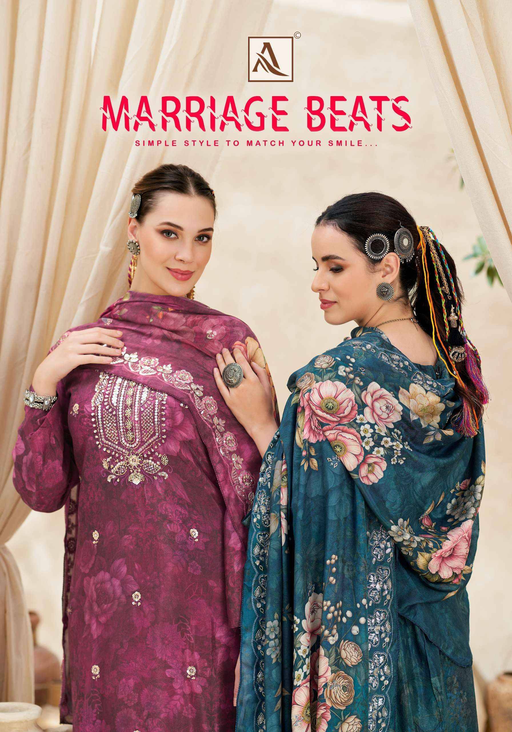 Alok Marriage Beats Viscose Dress Material 8 pcs Catalog | Wholesale Textiles Direct from Surat