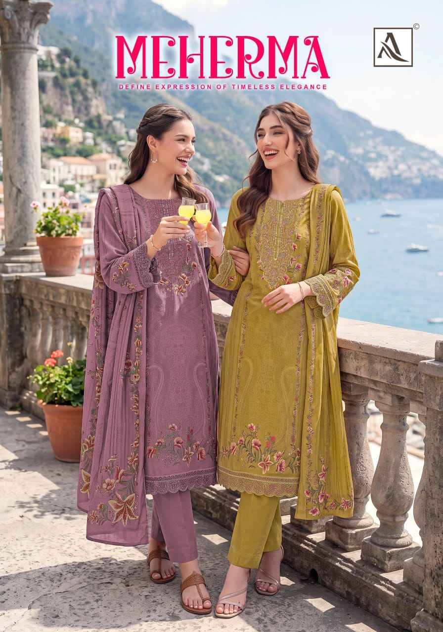Alok Meherma Viscose Maslin Salwar Kameez 4 pcs Catalog