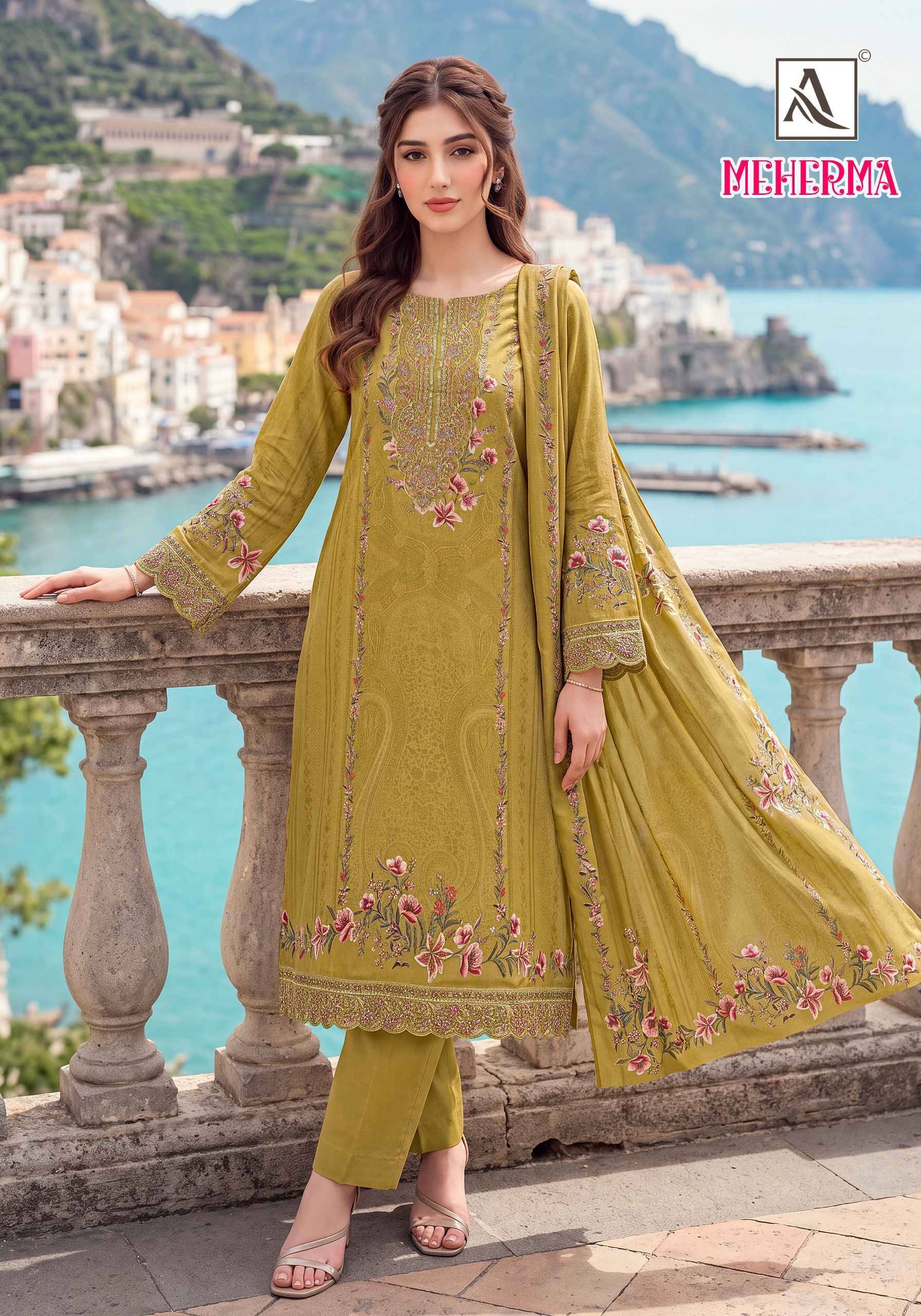 Alok Meherma Viscose Maslin Salwar Kameez 4 pcs Catalog
