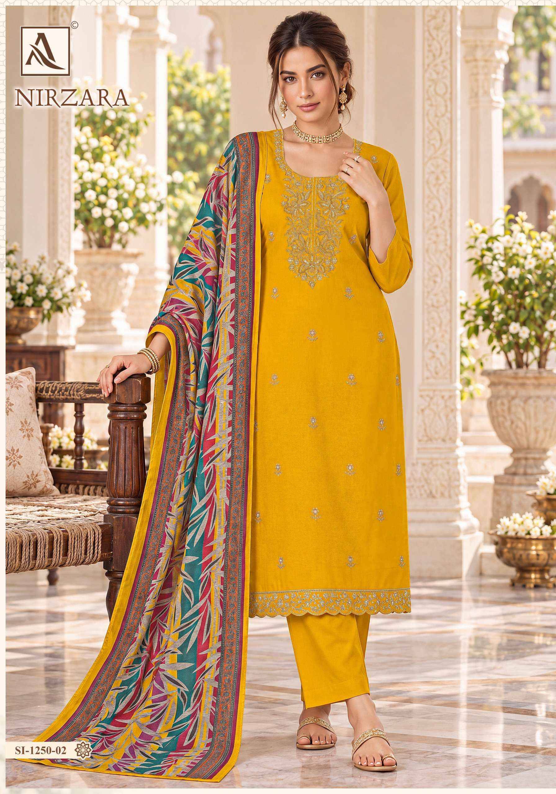 Alok Nirzara Jam Cotton Dress Material 6 pcs Catalog | Surat Wholesale Bazaar