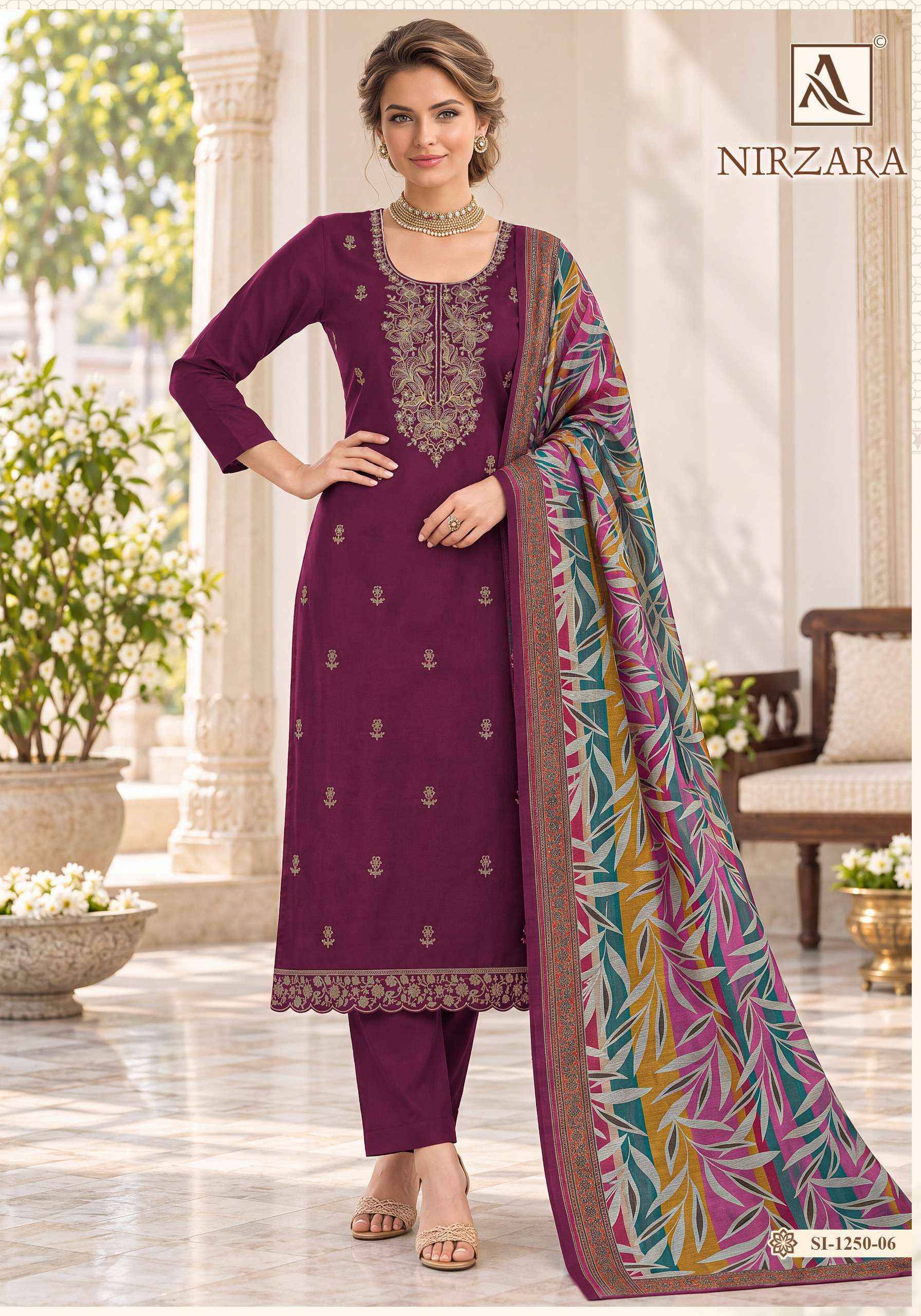 Alok Nirzara Jam Cotton Dress Material 6 pcs Catalog | Surat Wholesale Bazaar