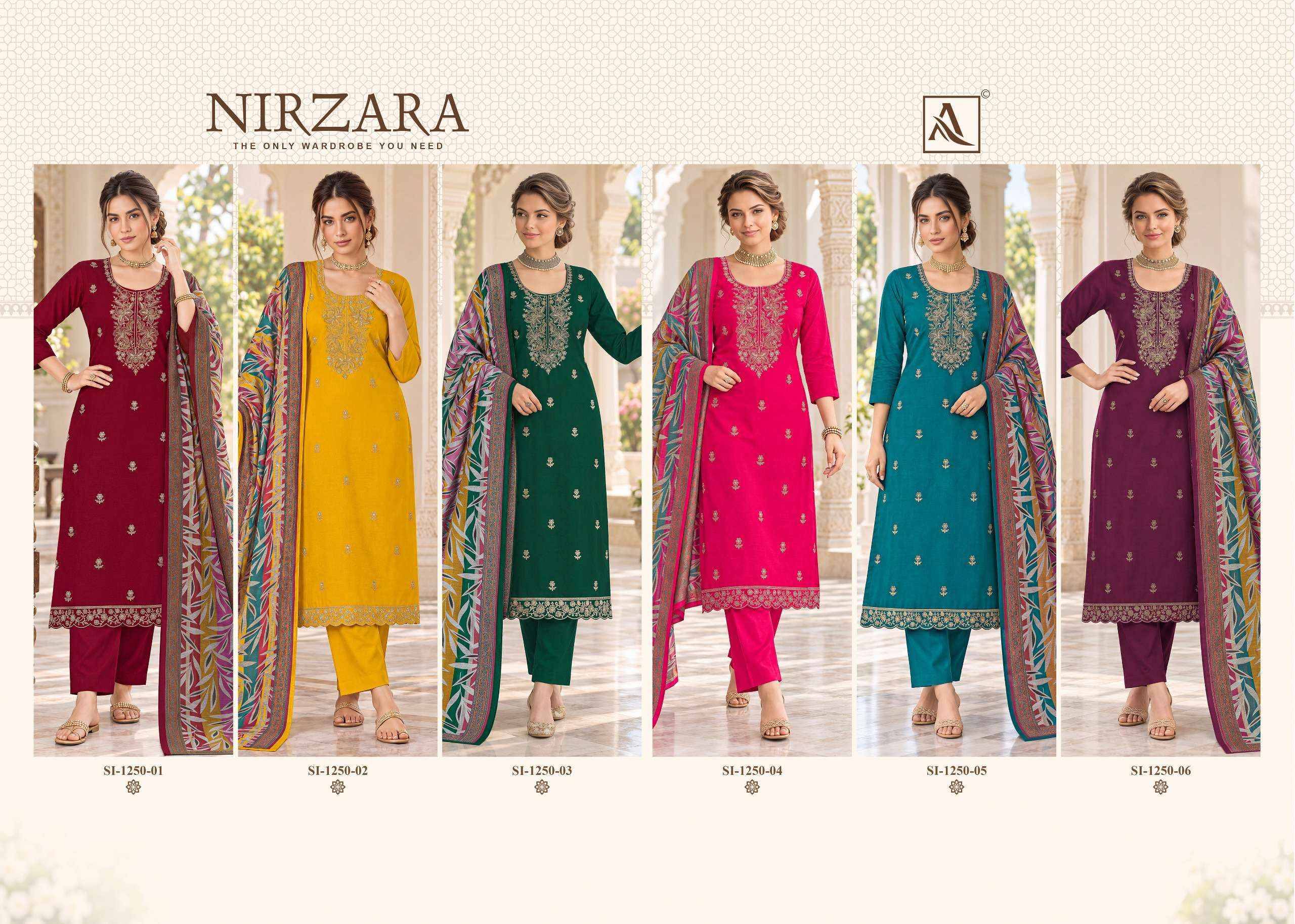 Alok Nirzara Jam Cotton Dress Material 6 pcs Catalog | Surat Wholesale Bazaar