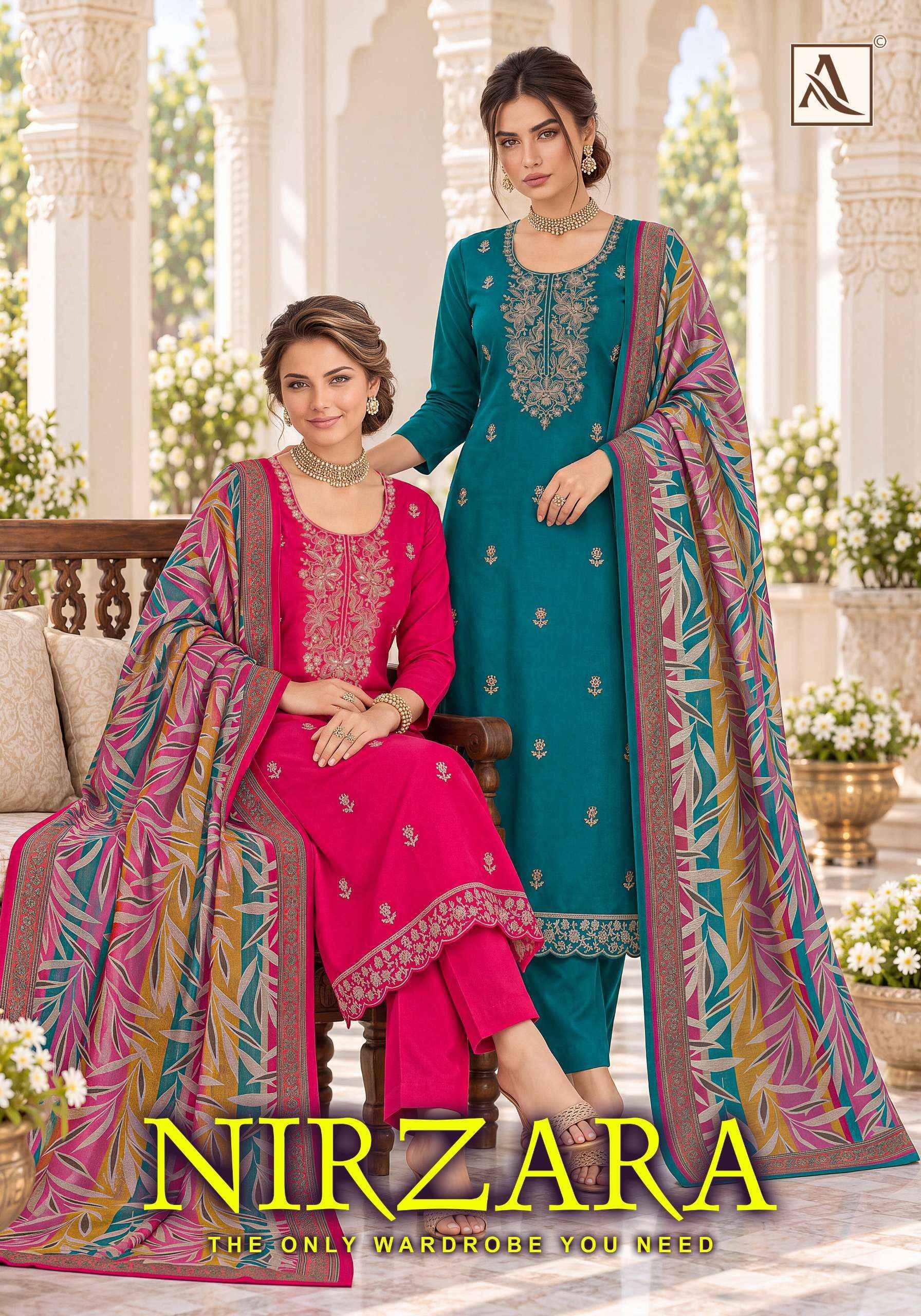 Alok Nirzara Jam Cotton Dress Material 6 pcs Catalog | Surat Wholesale Bazaar