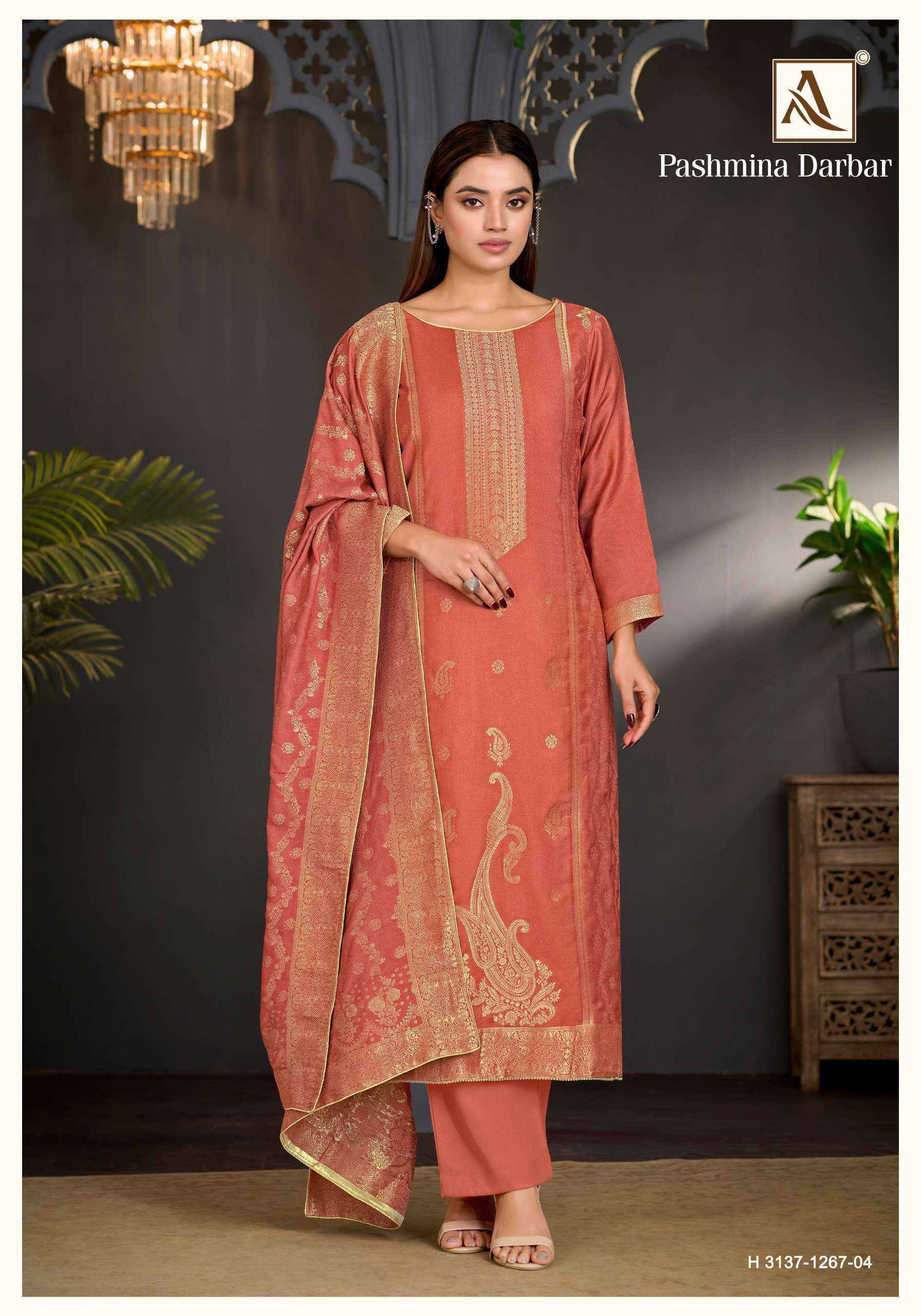 Alok Pashmina Darbar Pashmina Dress Material 6 pcs Catalog | Surat Wholesale Shop