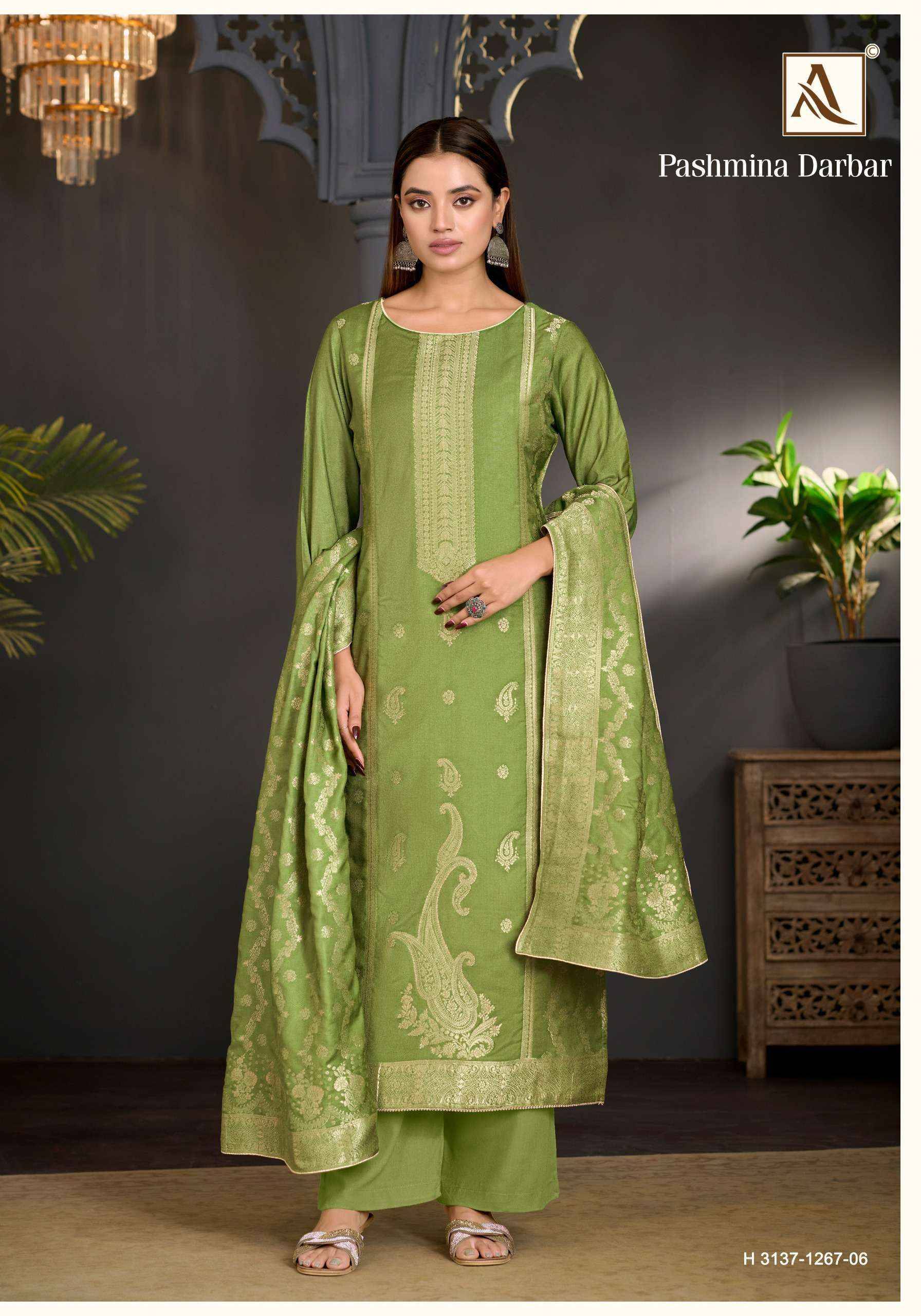 Alok Pashmina Darbar Pashmina Dress Material 6 pcs Catalog | Surat Wholesale Shop