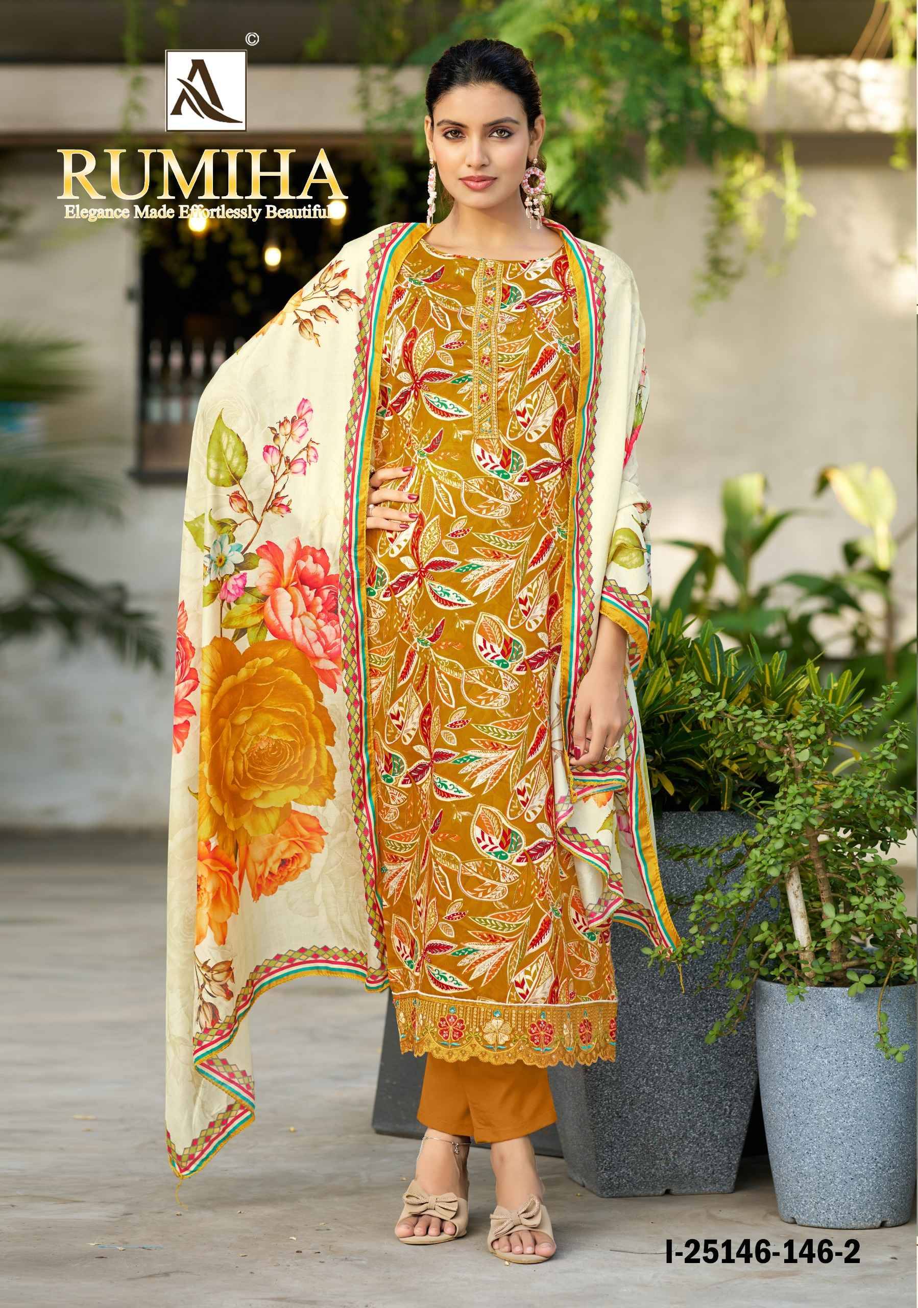 Alok Rumiha Zam Salwar Kameez _ Surat Wholesale market 4 Pcs Catalog 