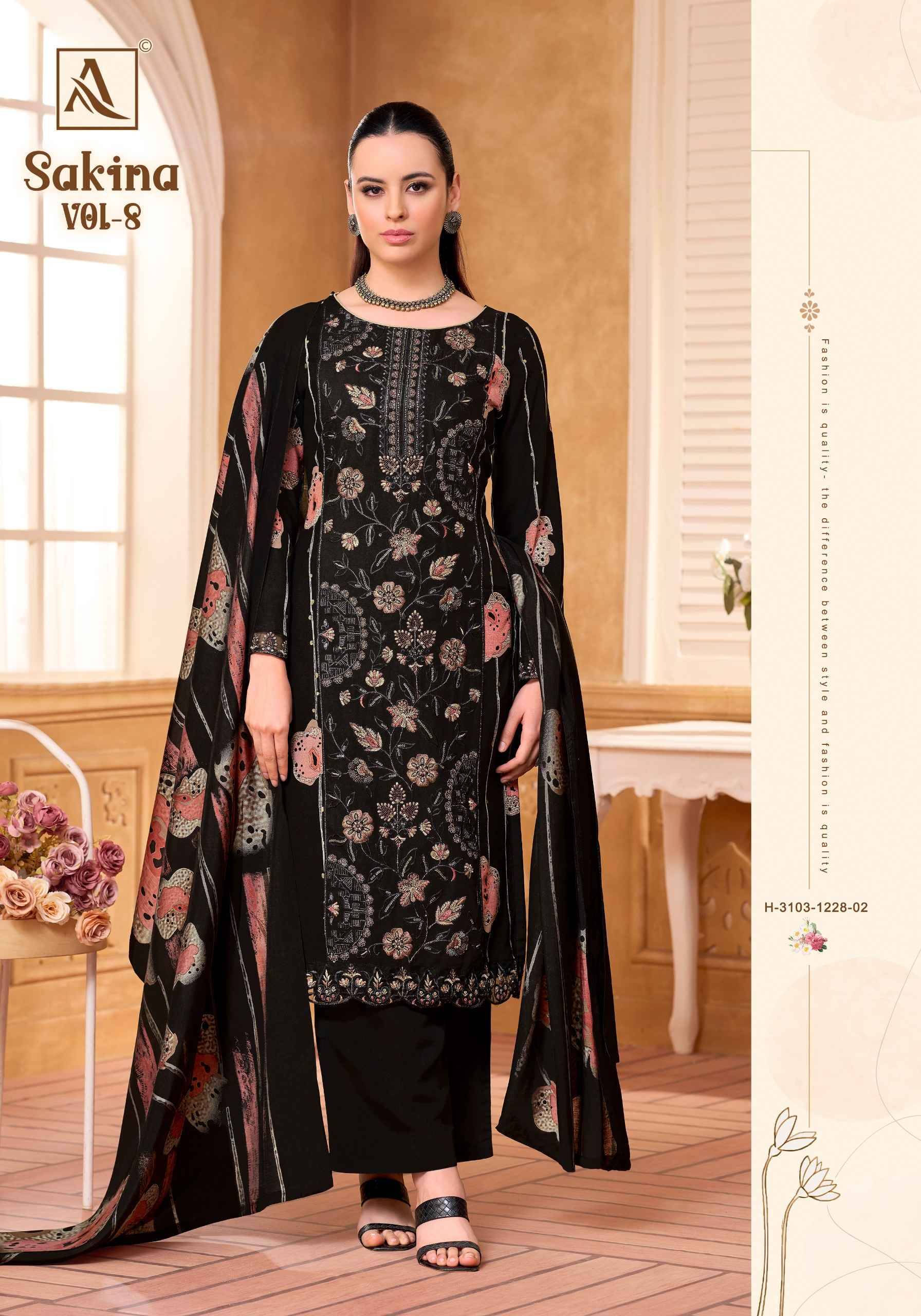 Alok Sakina Vol 8 Viscose Rayon Dress Material 6 pcs Catalog | Surat Wholesale Bazaar