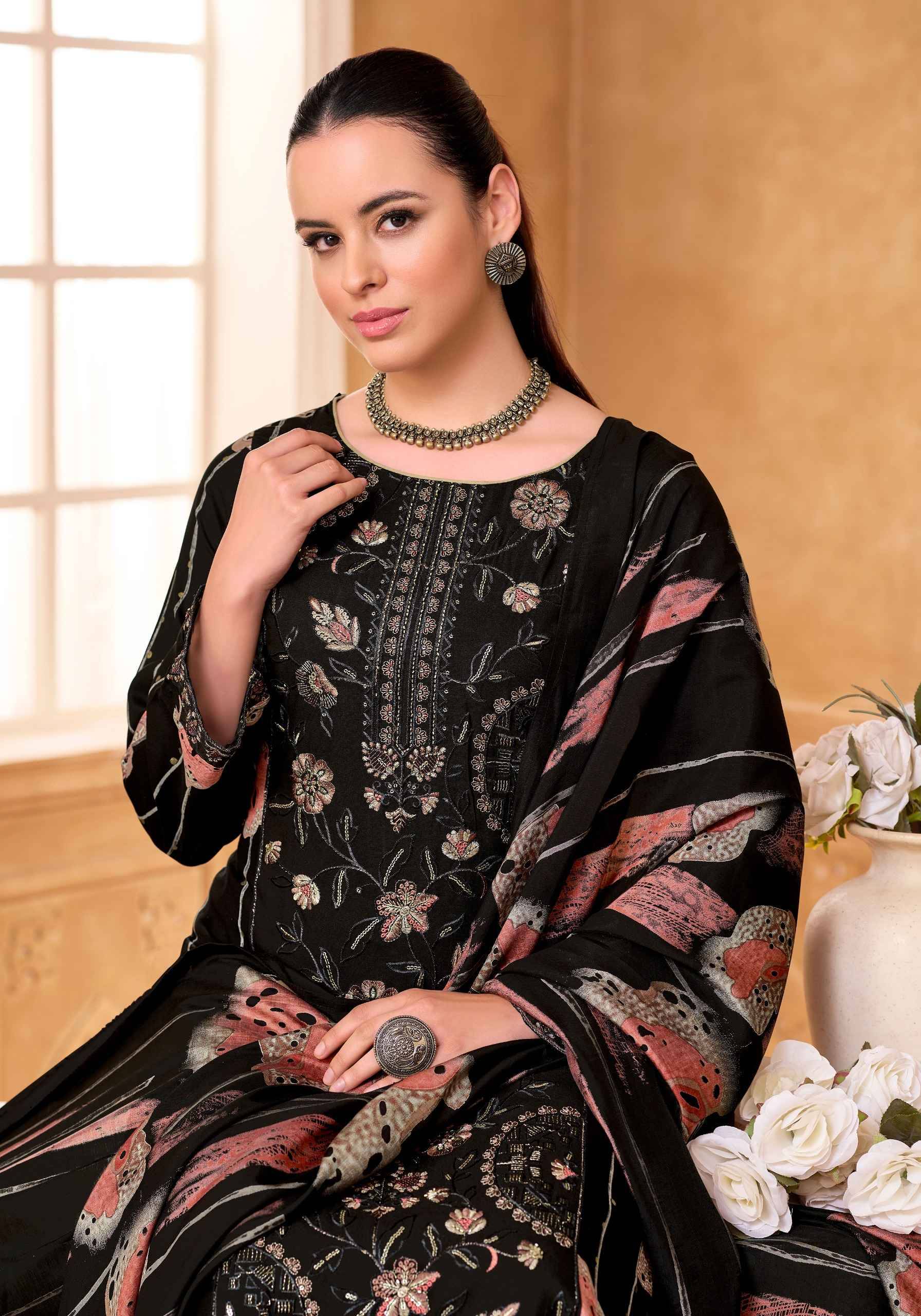Alok Sakina Vol 8 Viscose Rayon Dress Material 6 pcs Catalog | Surat Wholesale Bazaar