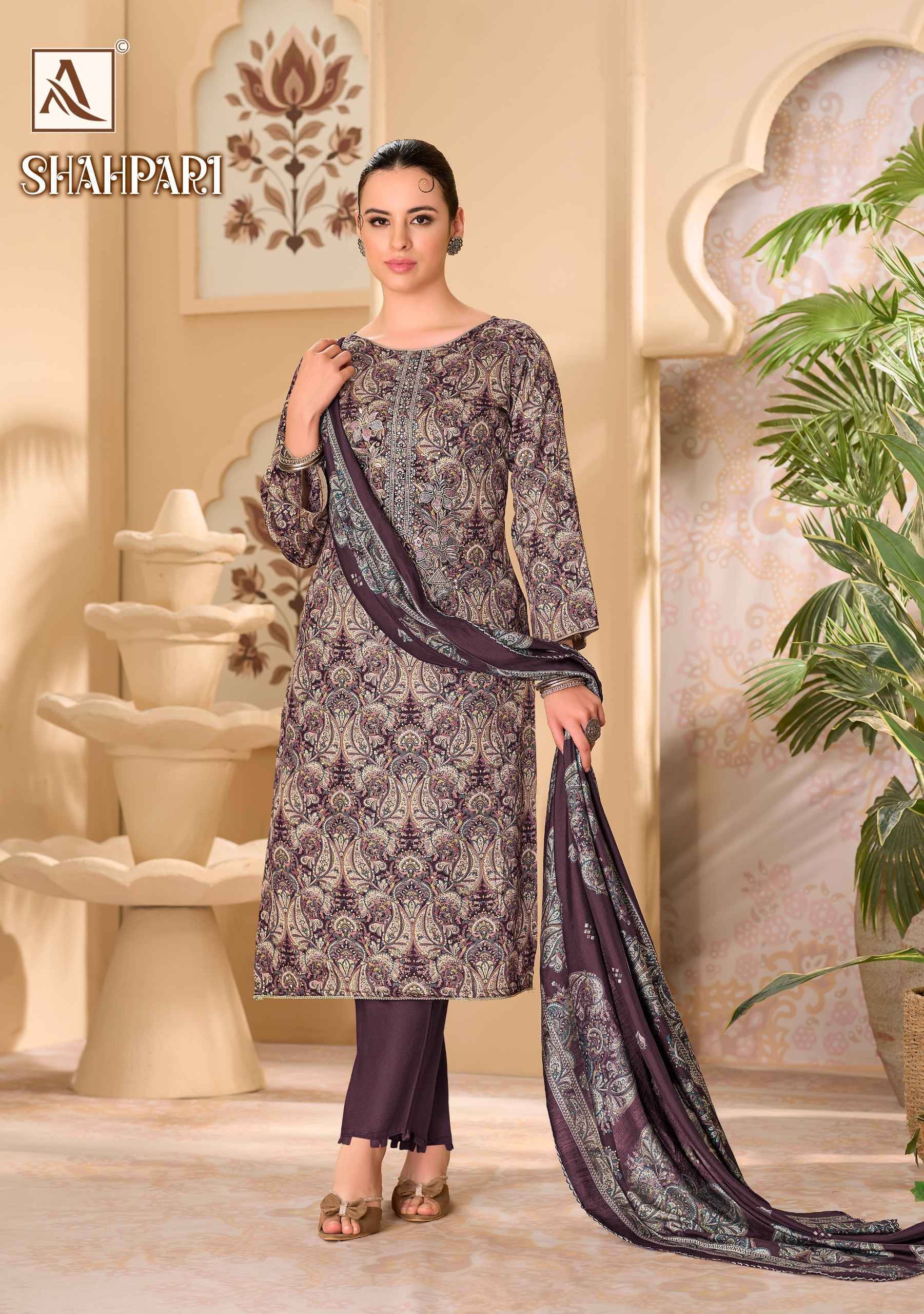 Alok Shahpari Zam Salwar Kameez _ Surat Wholesale Market 6 Pcs Catalog 