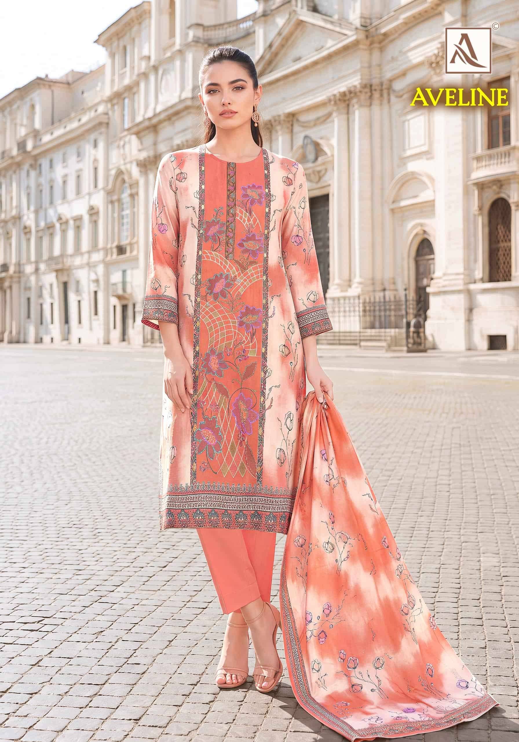 Alok Suit Aveline Pure Viscose Maslin Dress Material 6 Pcs Catalog | Wholesale Market in Surat
