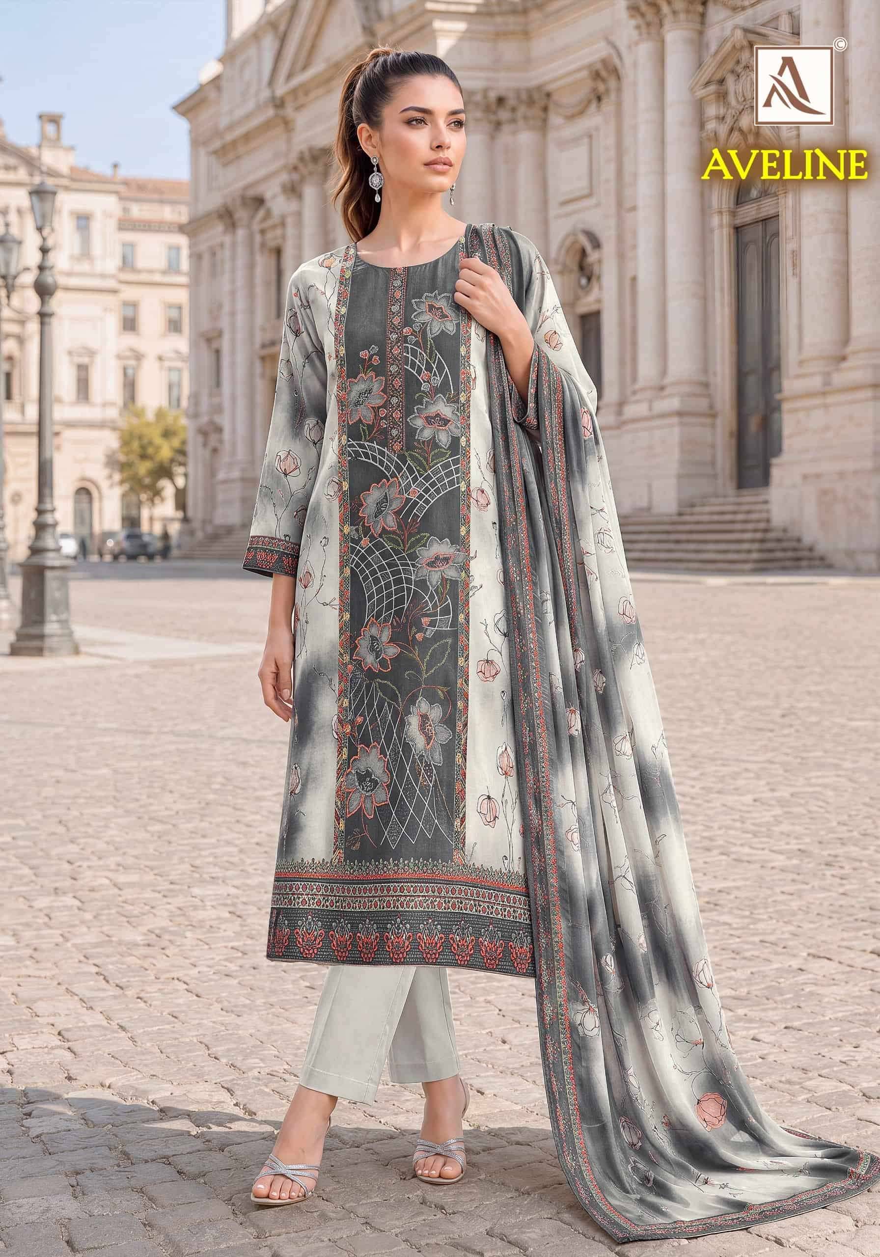 Alok Suit Aveline Pure Viscose Maslin Dress Material 6 Pcs Catalog | Wholesale Market in Surat