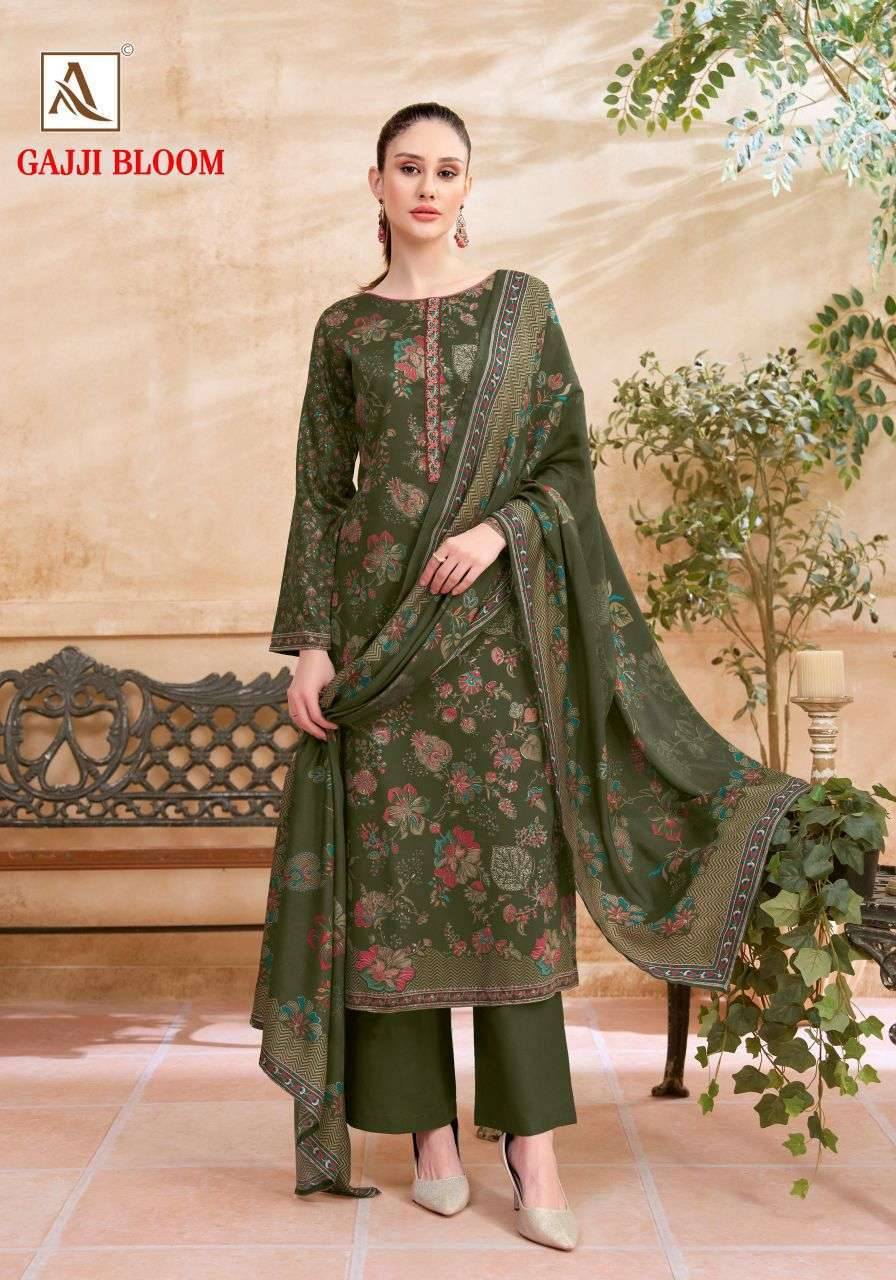 Alok Suit Gajji Bloom Viscose Pashmina Dress Material 6 Pcs Catalog