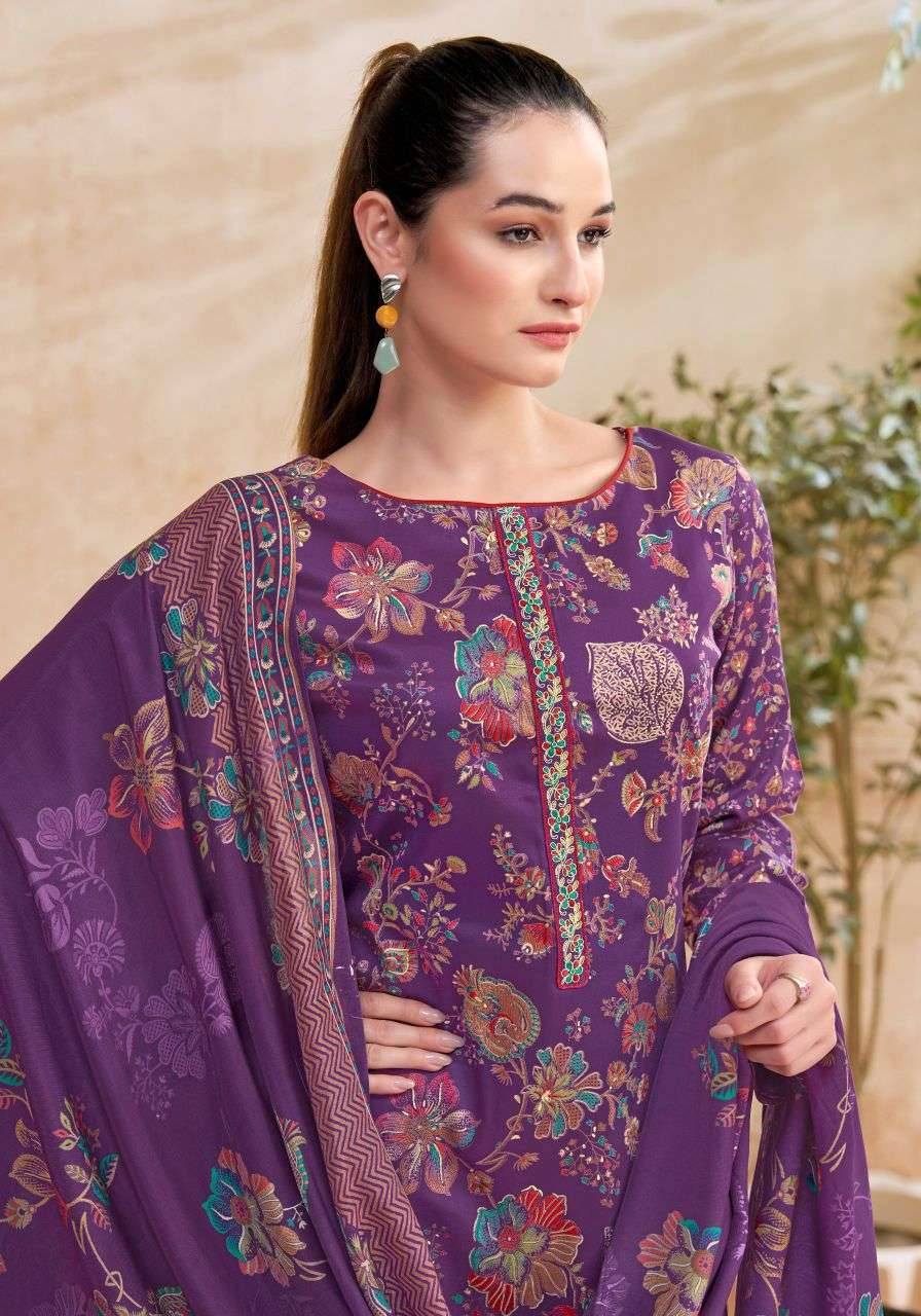 Alok Suit Gajji Bloom Viscose Pashmina Dress Material 6 Pcs Catalog