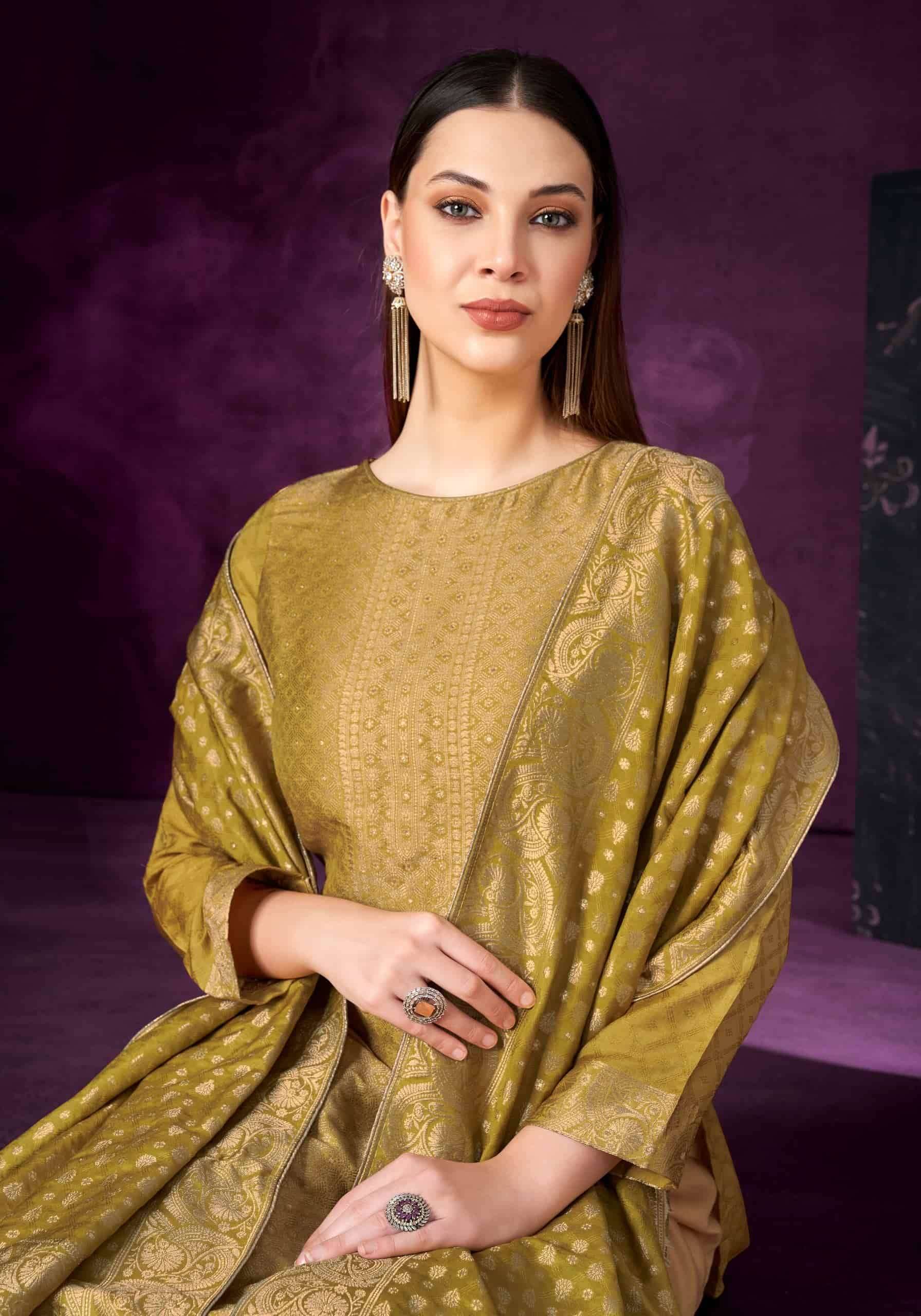 Alok Suit Hum Safar Edition 9 Designer Jacquard Salwar Kameez _ Surat Wholesale Market Price ( 6 Pcs Catalog )