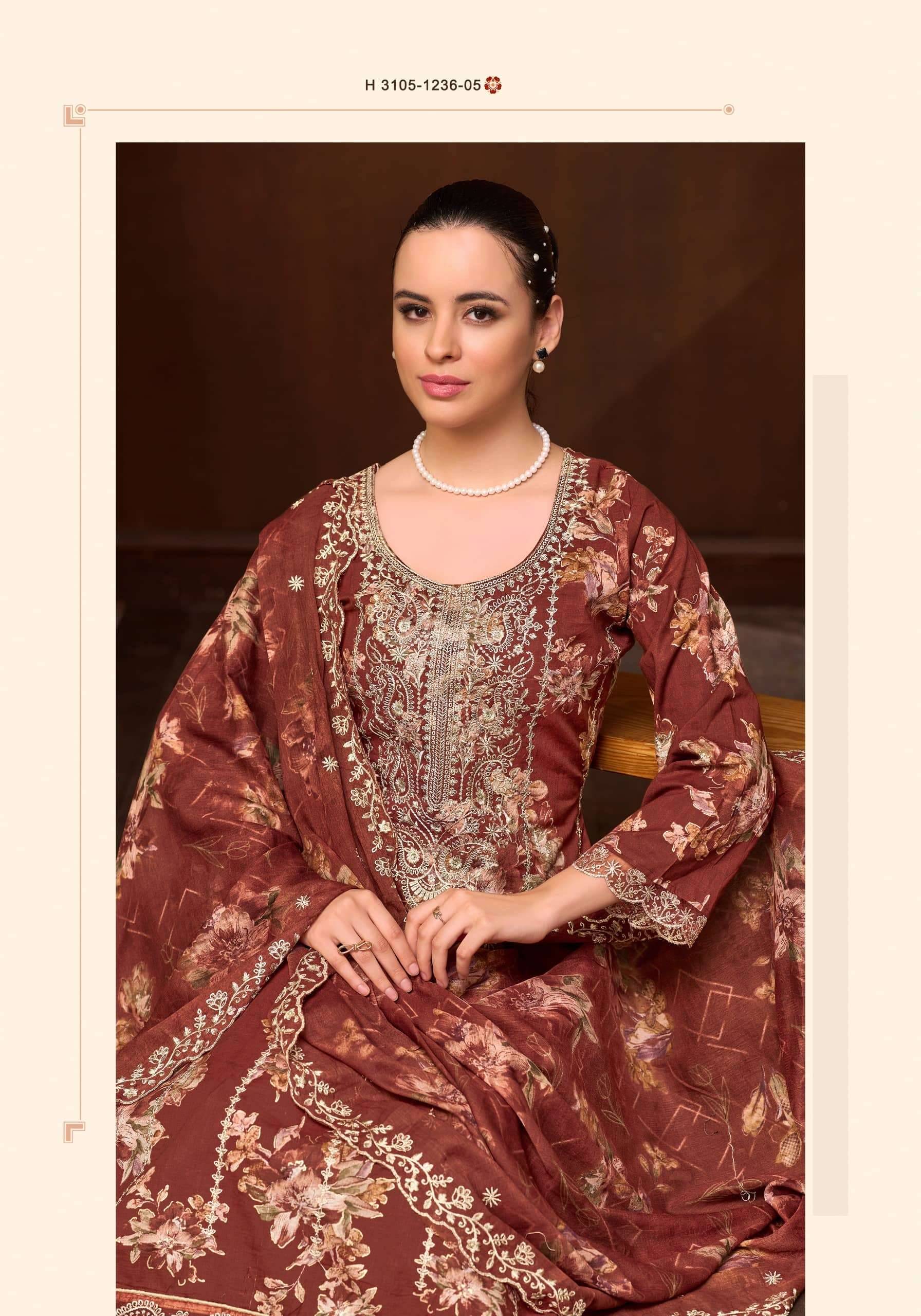 Alok Suit Mushk Kaleem Pure Cambric Salwar Kameez 6 Pcs Catalog
